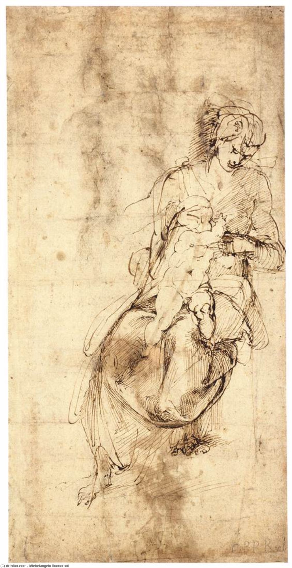 Michelangelo Buonarroti: Virgine Et Enfant Jésus (verso) — Michelangelo Buonarroti