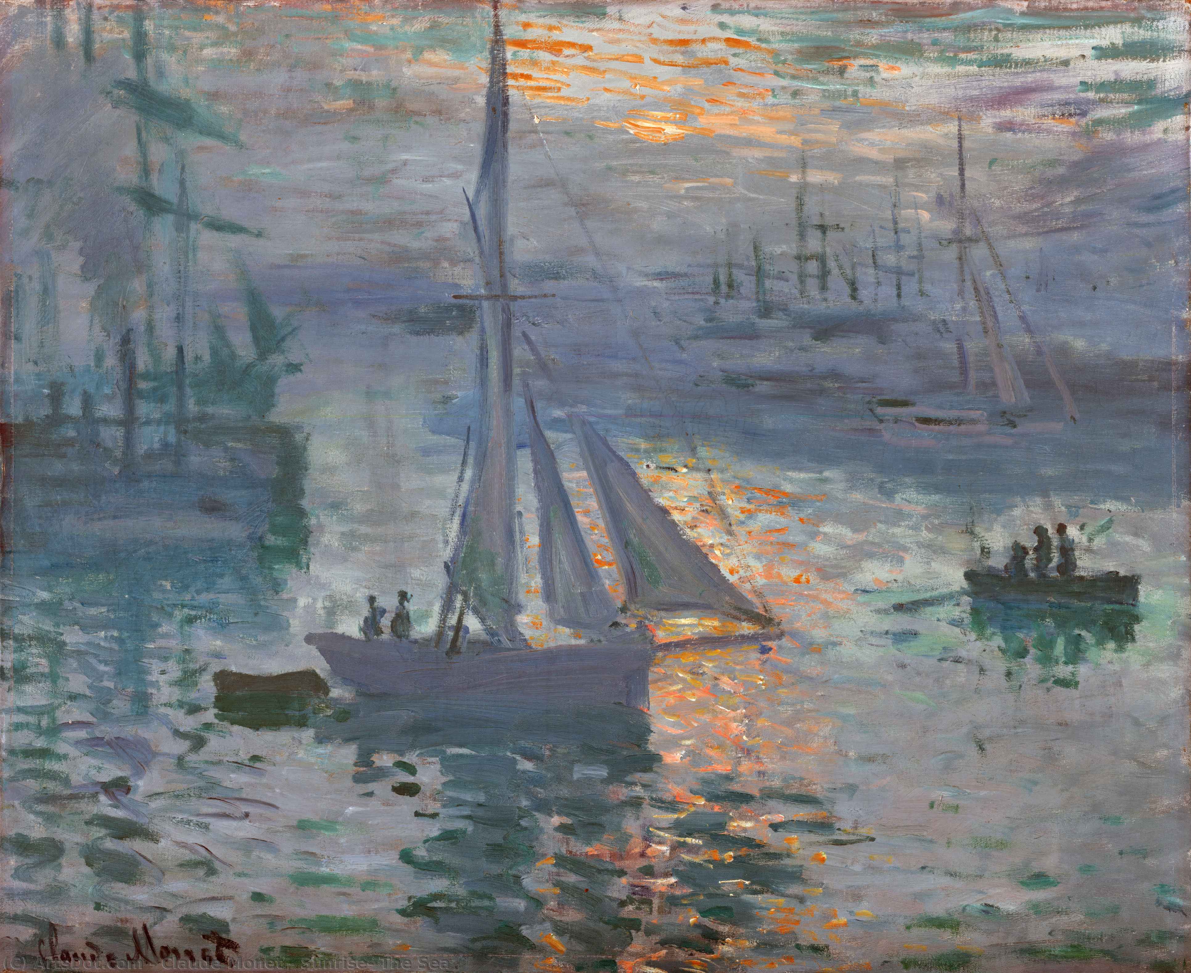 Claude Monet - Päikesetõus, Meri
