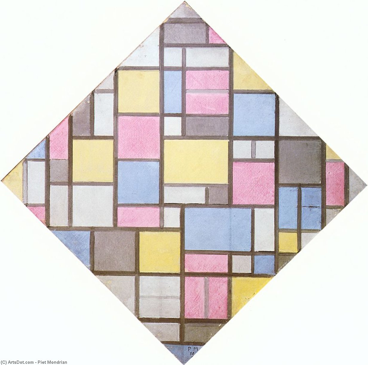 Piet Mondrian - Composition con Grid VII