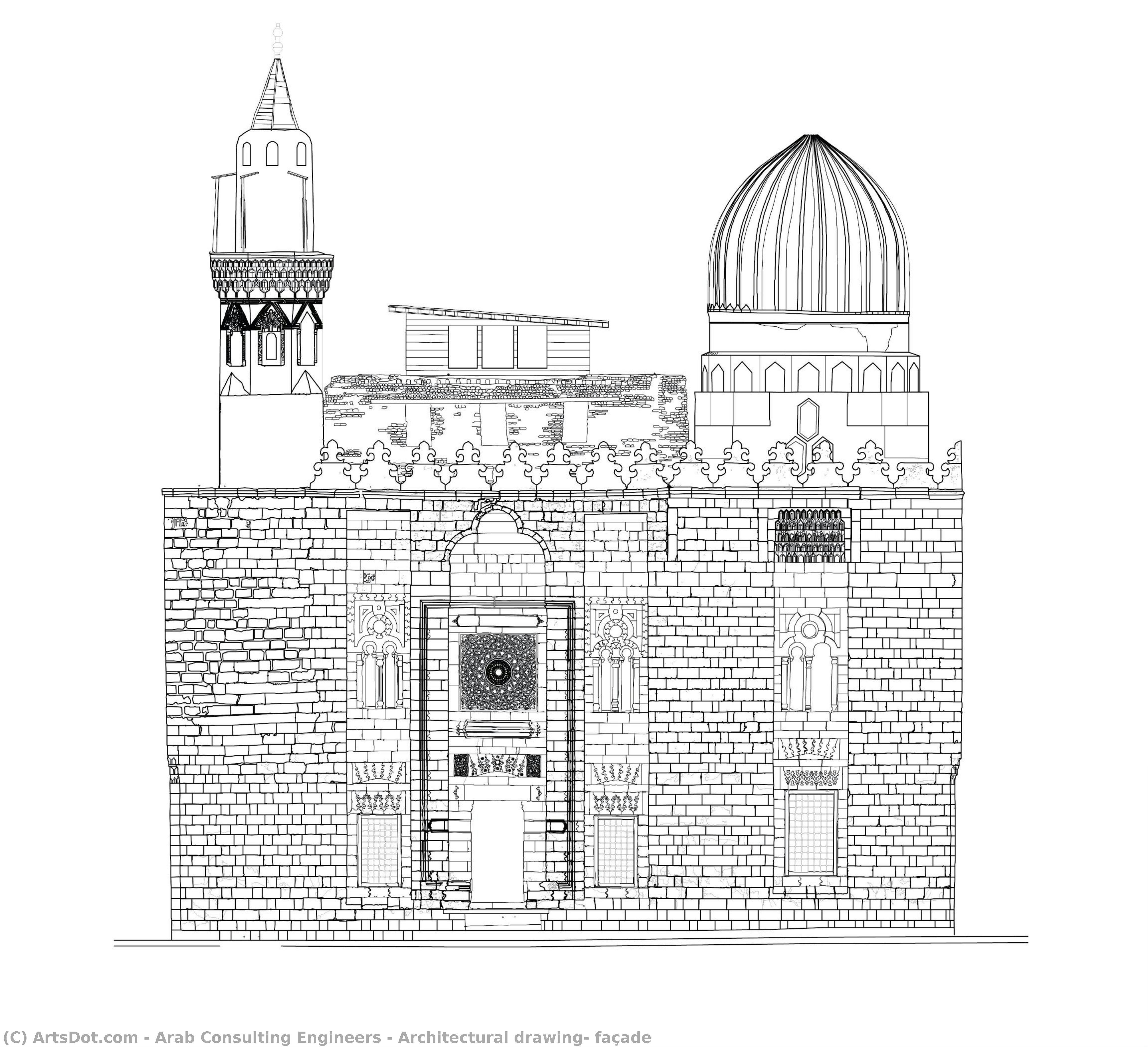 Architectural Drawing, Façade — Arab Consulting Engineers