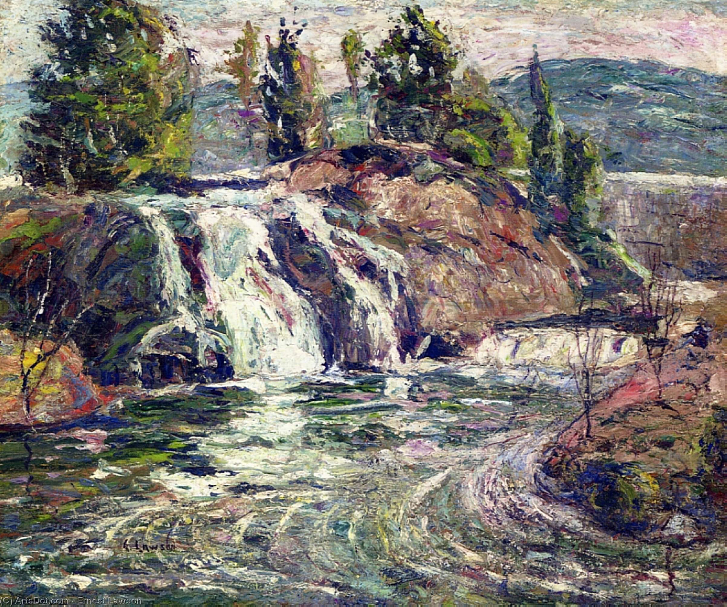 Waterfall — Ernest Lawson