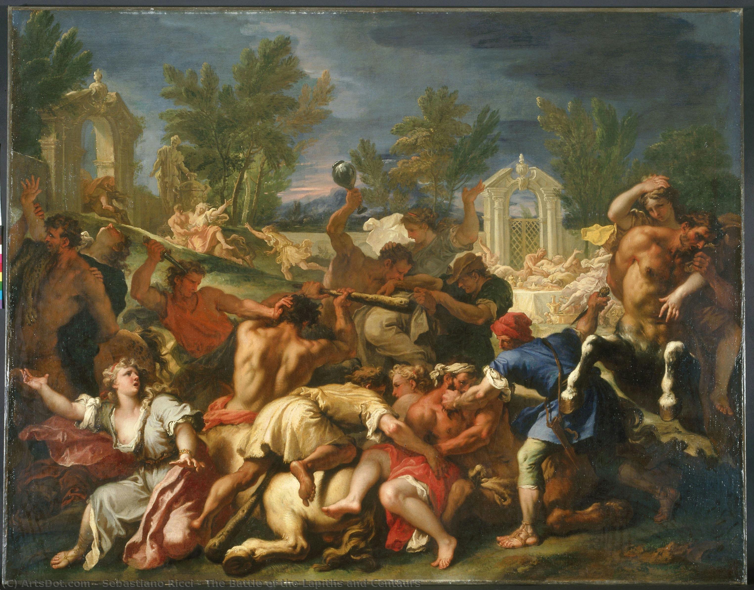 Sebastiano Ricci - Slaget mellem Lapitherna och Centaurerna