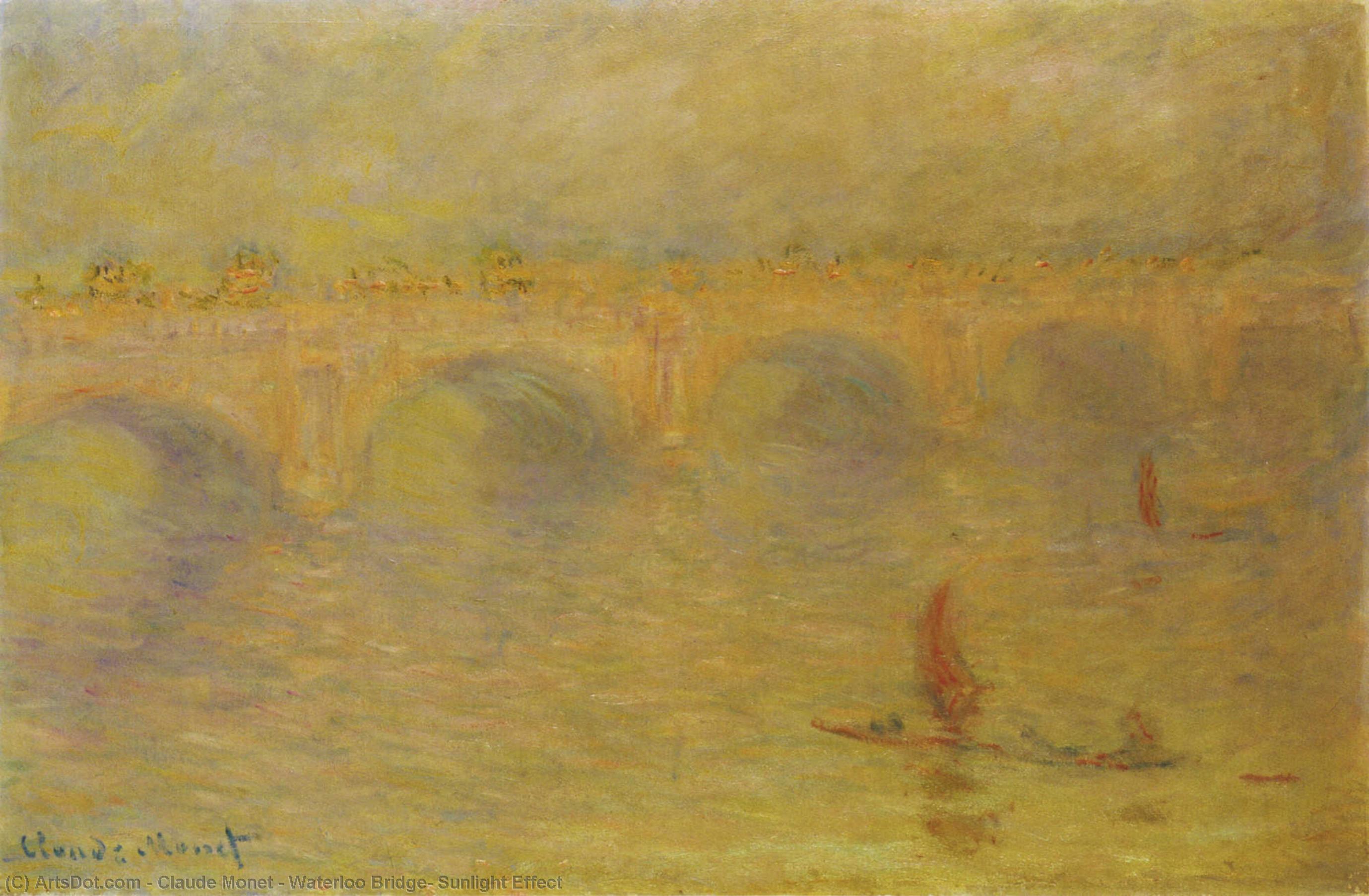 Waterloo Bridge, Sunlight Effect — Claude Monet