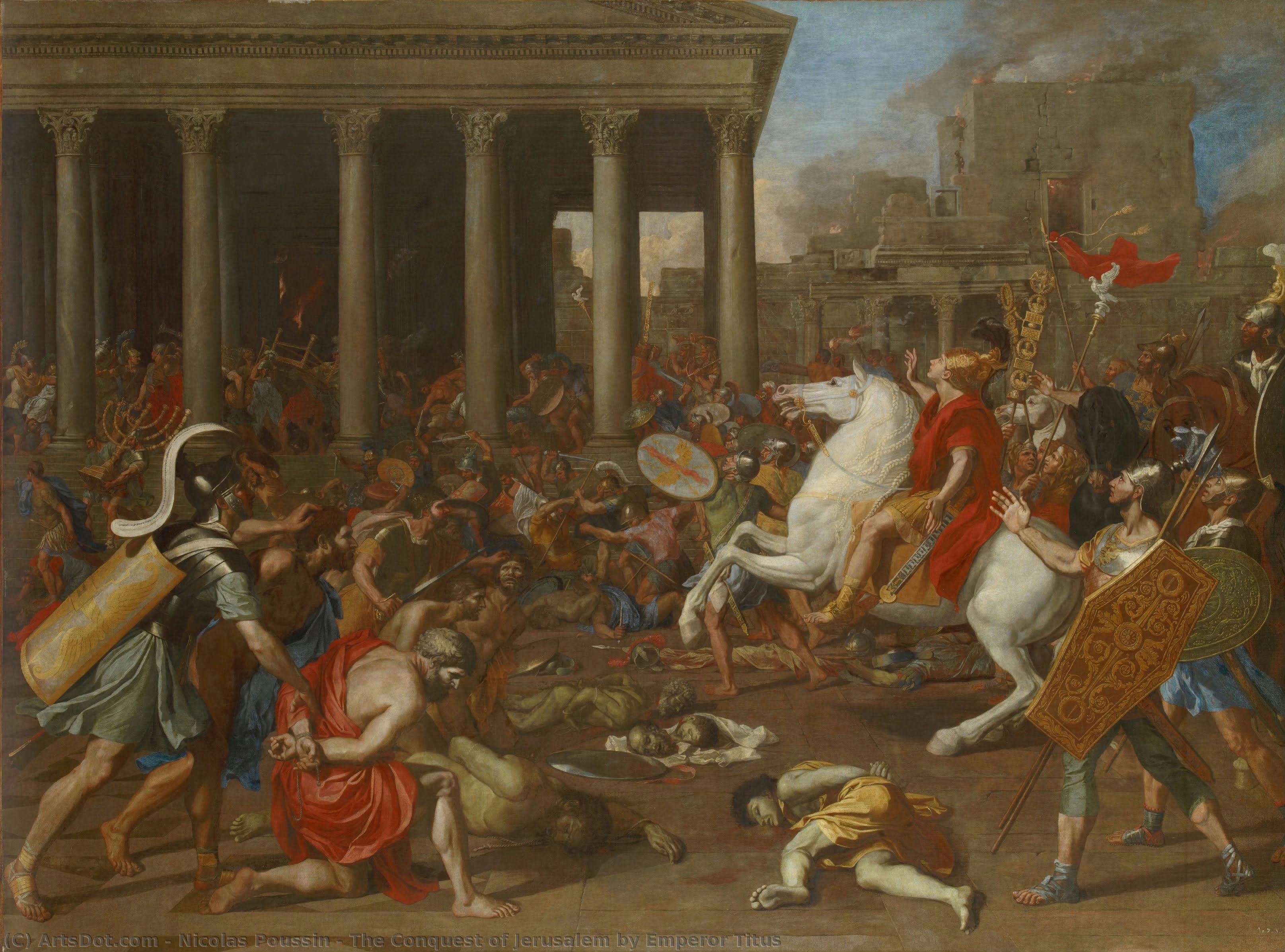 Obrazová Výprava Císaře Tita — Nikolás Poussin