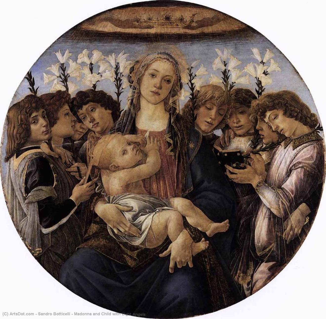 Sandro Botticelli - Madonna and Child with Eight Angels