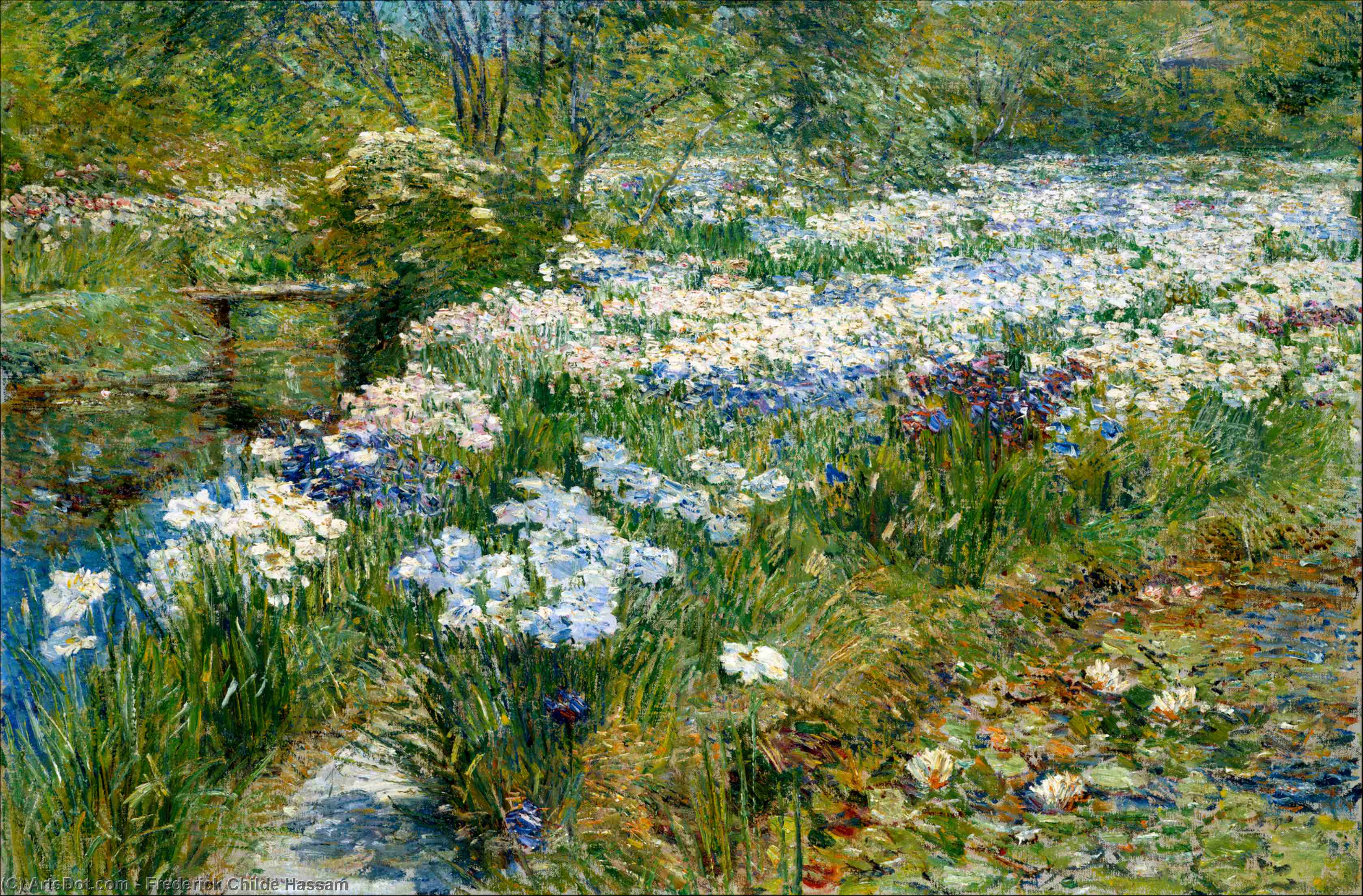 Frederick Childe Hassam - Der Gartenteich