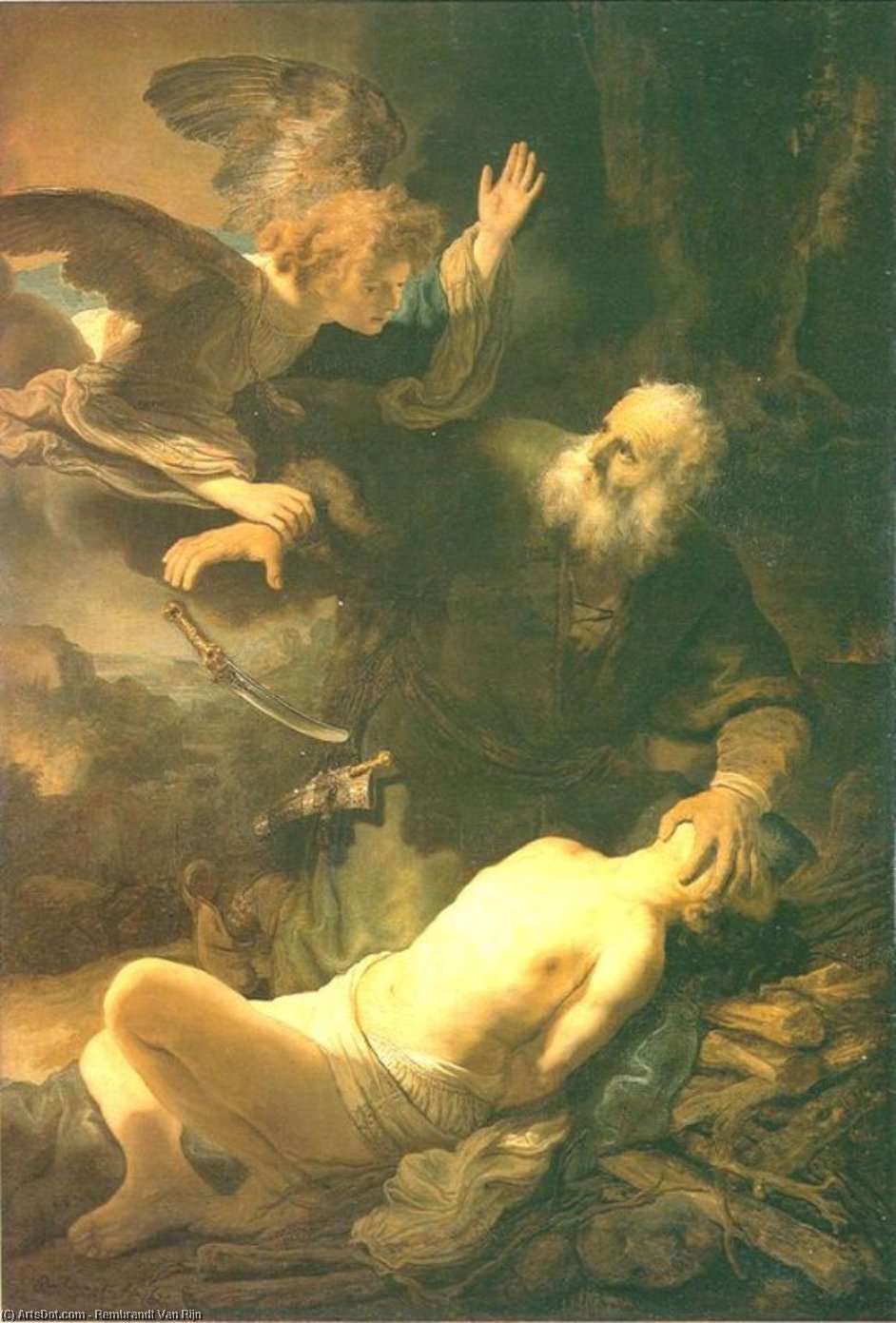Het Offer Van Abraham — Rembrandt Van Rijn