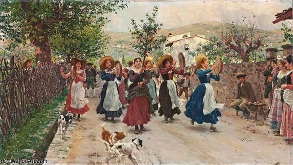 An Easter Procession — Raffaelo Sorbi