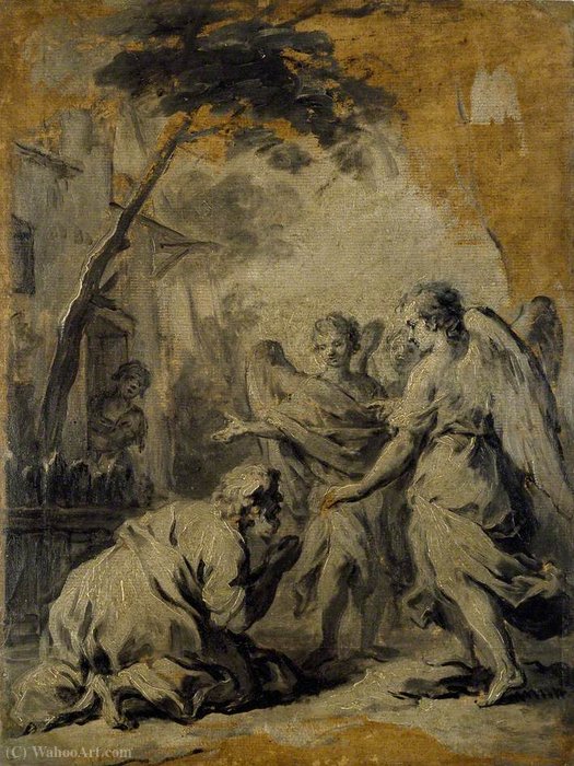 Jacopo Amigoni - Abraham and the three Angels