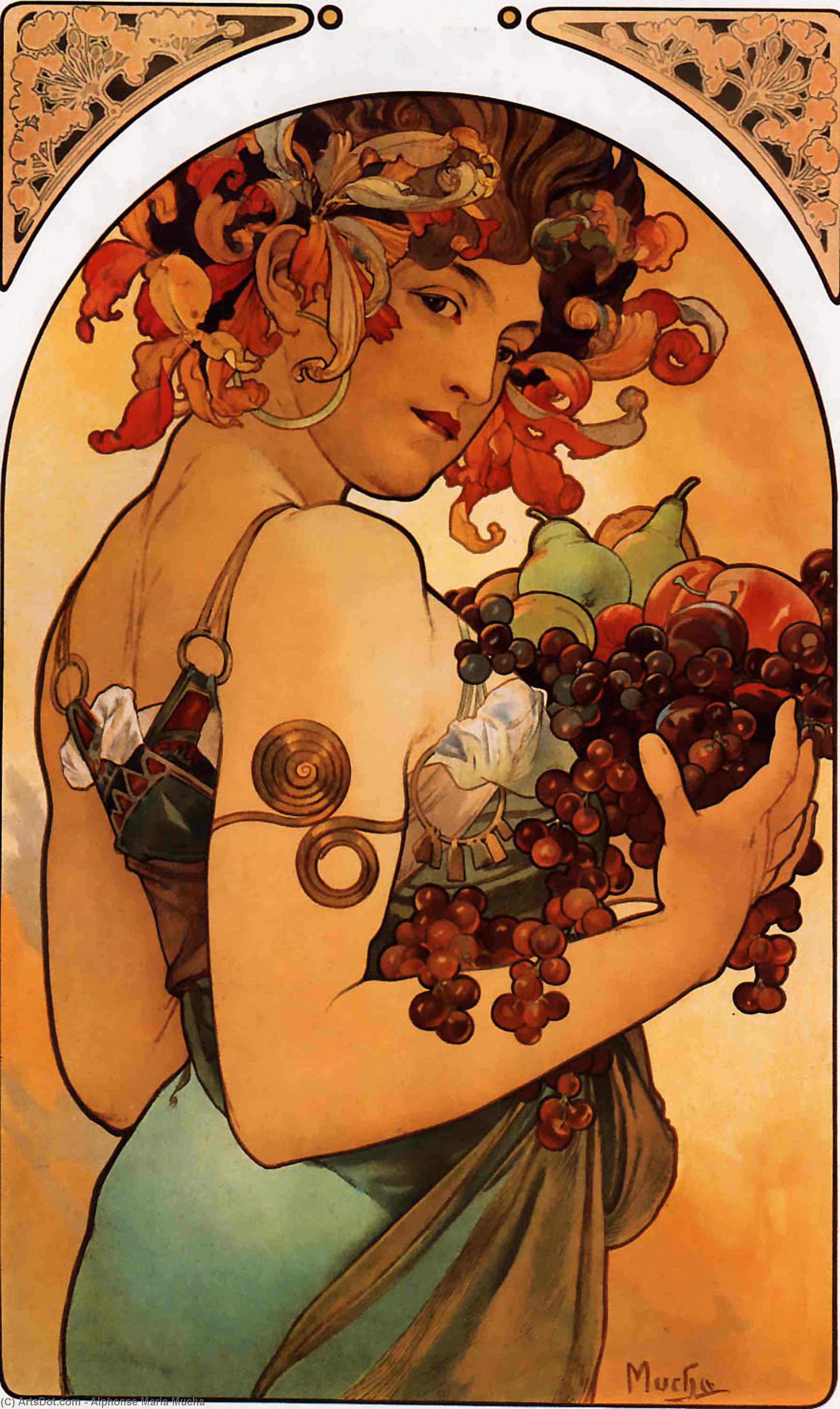 Alphonse Mucha - Fruit litho
