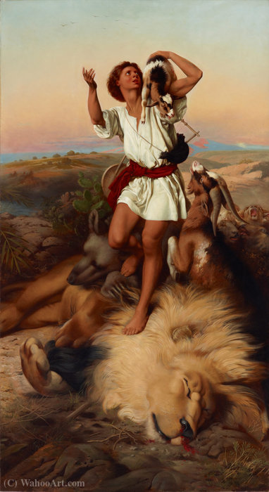David's First Victory — William Strutt