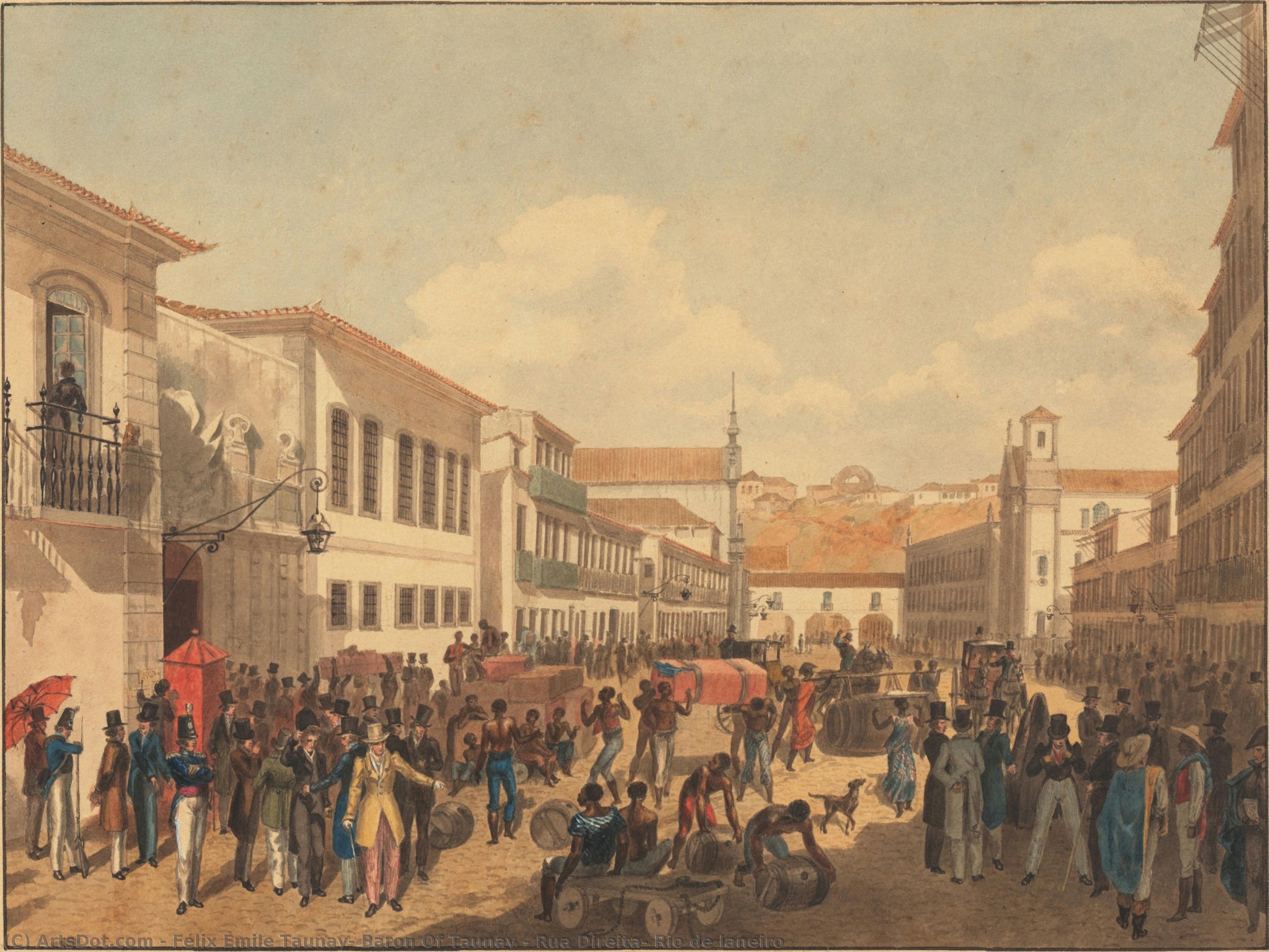 Rua Direita, Rio De Janeiro — Félix Émile Taunay