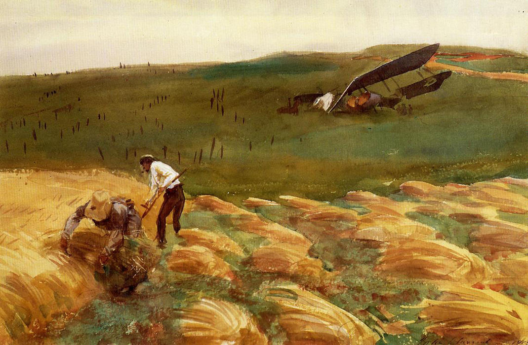 Crashed Aeroplane — John Singer Sargent
