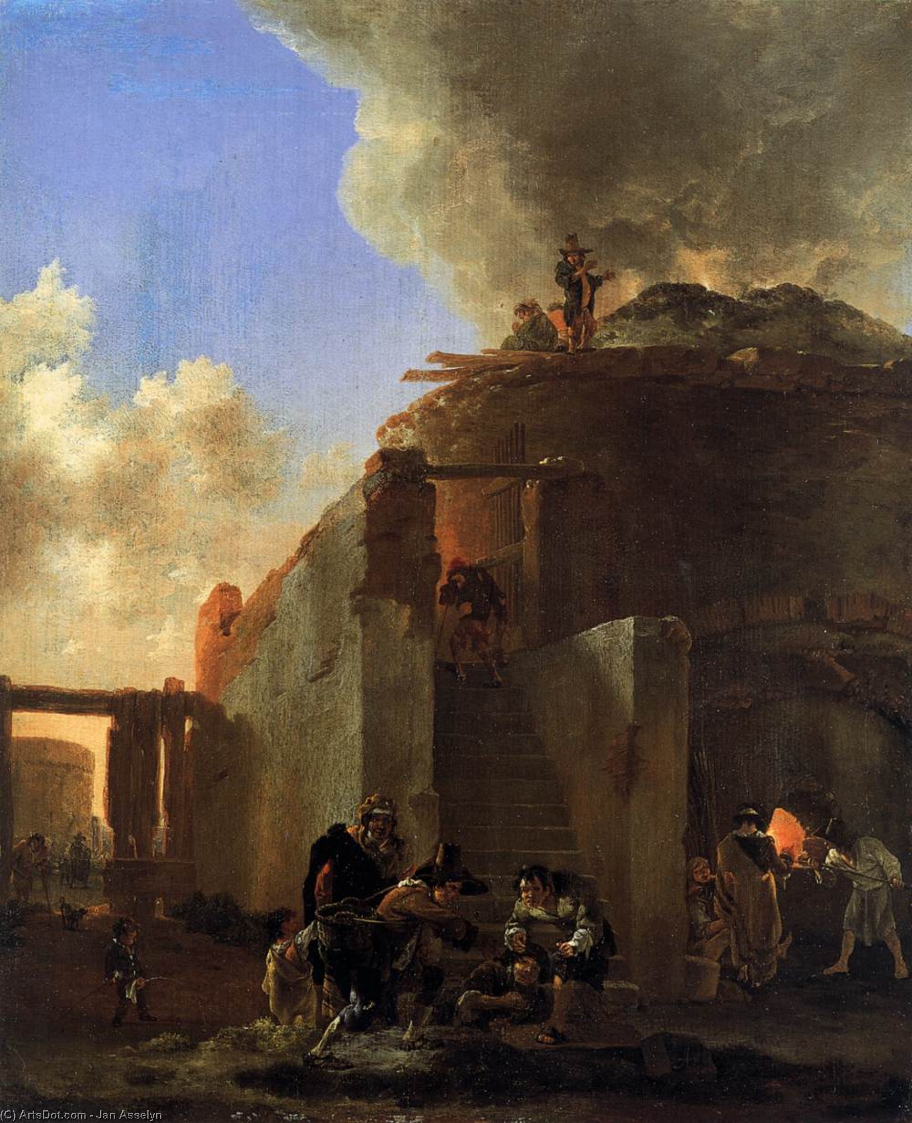 Beggars Před Římskou Limekilnou — Jan Asselijn