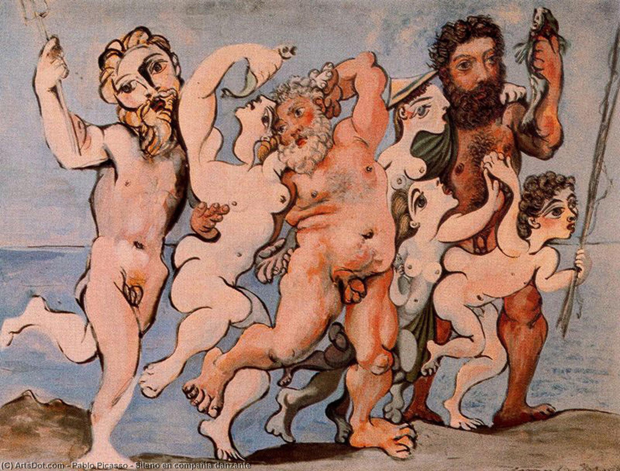 Pablo Picasso - Sileno en compañía danzante