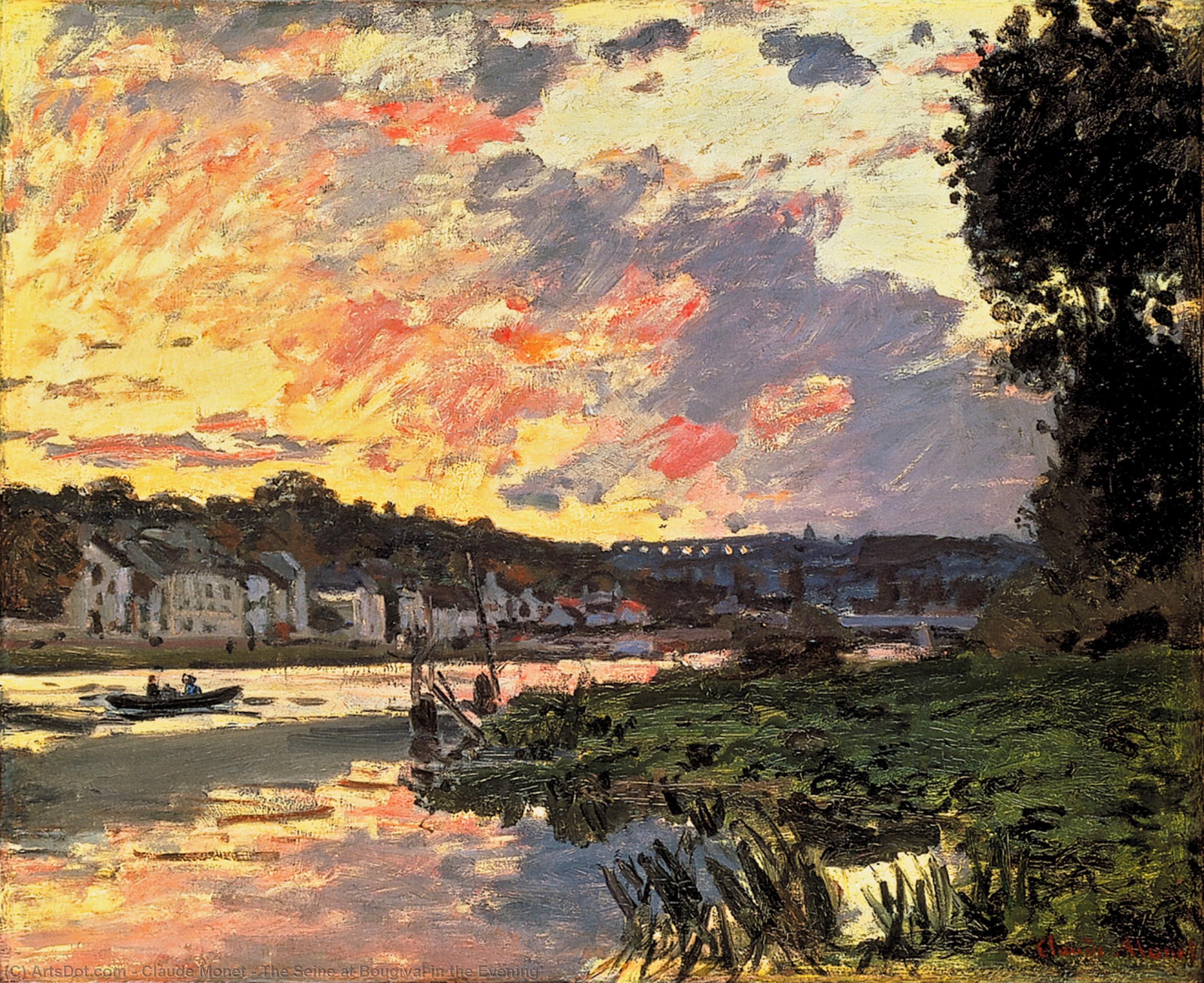 La Seine À Bougival Au Crépuscule — Claude Monet