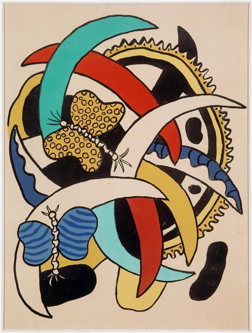Les Papillons (nature Morte Aux Papillons) — Fernand Léger