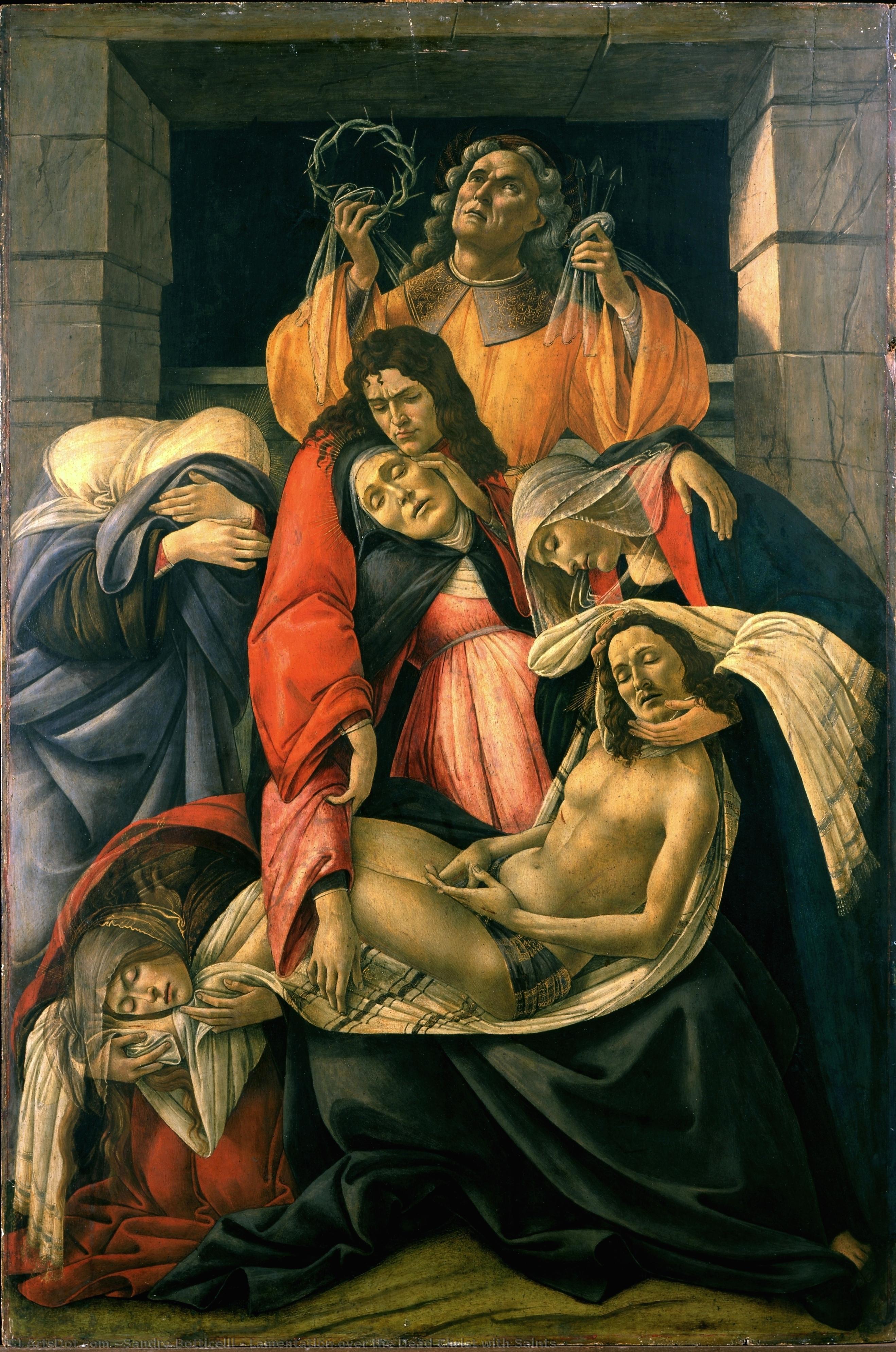 Lamentation Over The Dead Christ With Saints — Sandro Botticelli