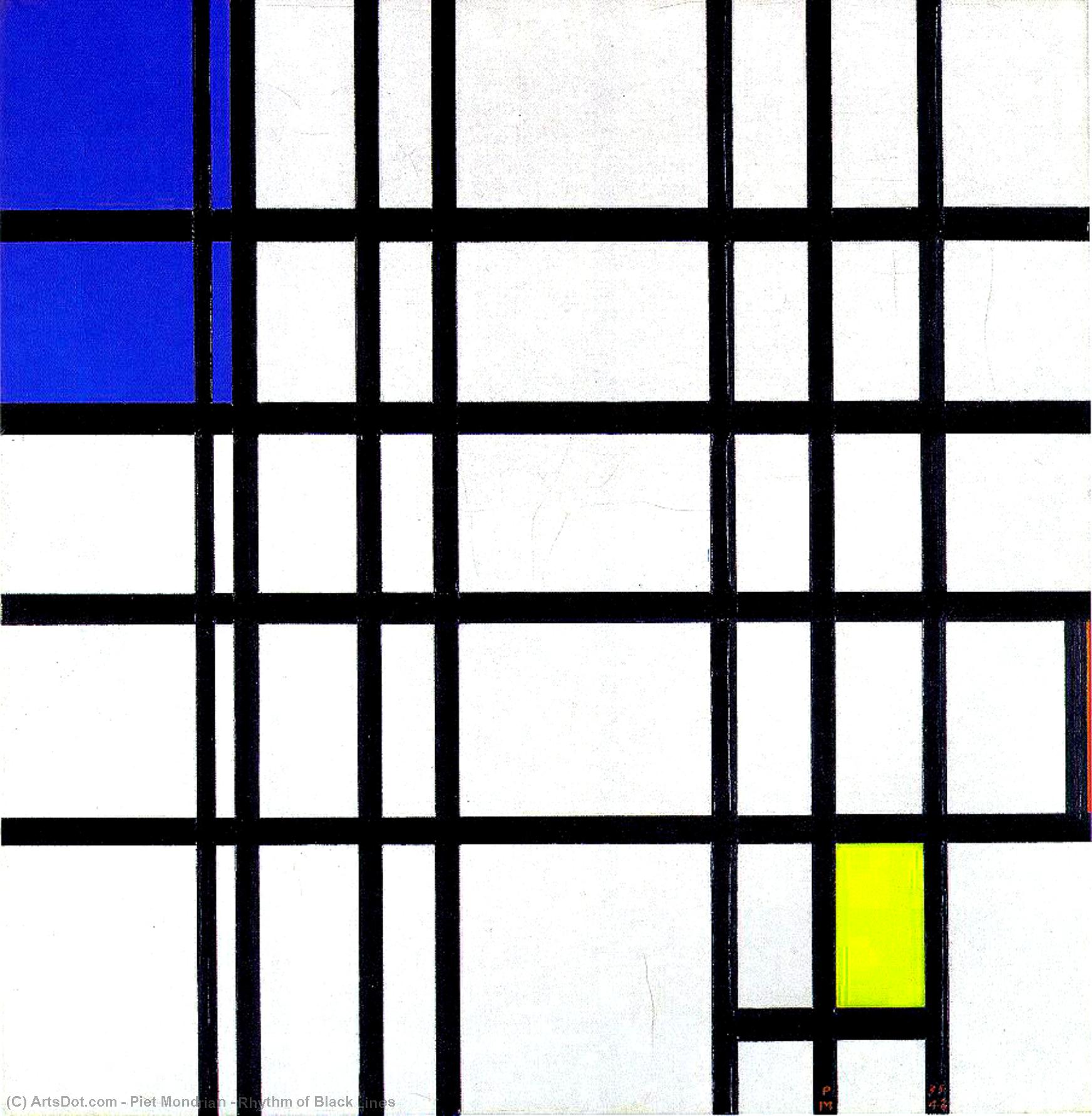 Rhythmus Schwarzer Linien — Piët Mondrian