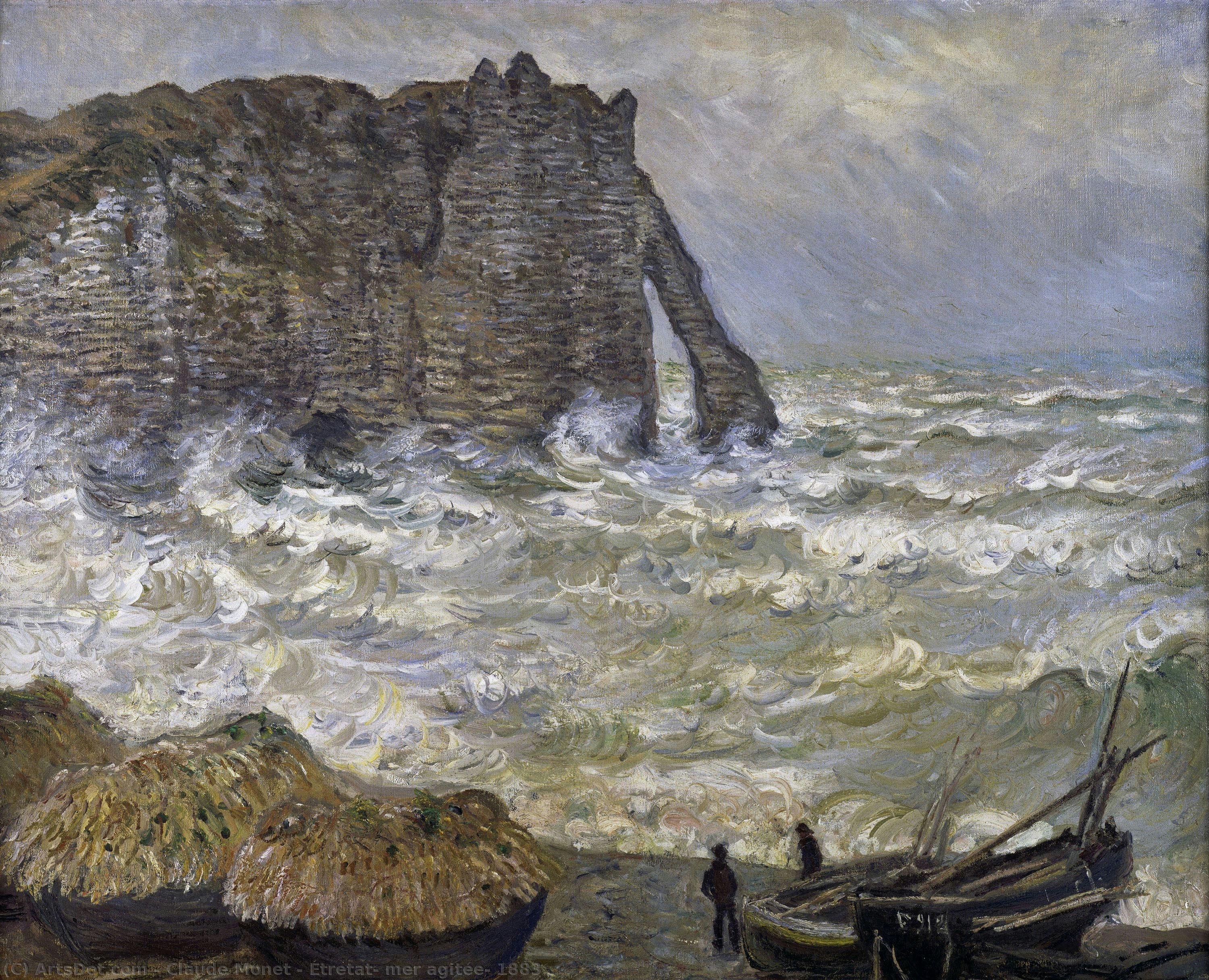 Étretat, Mare Agitata — Claude Monet
