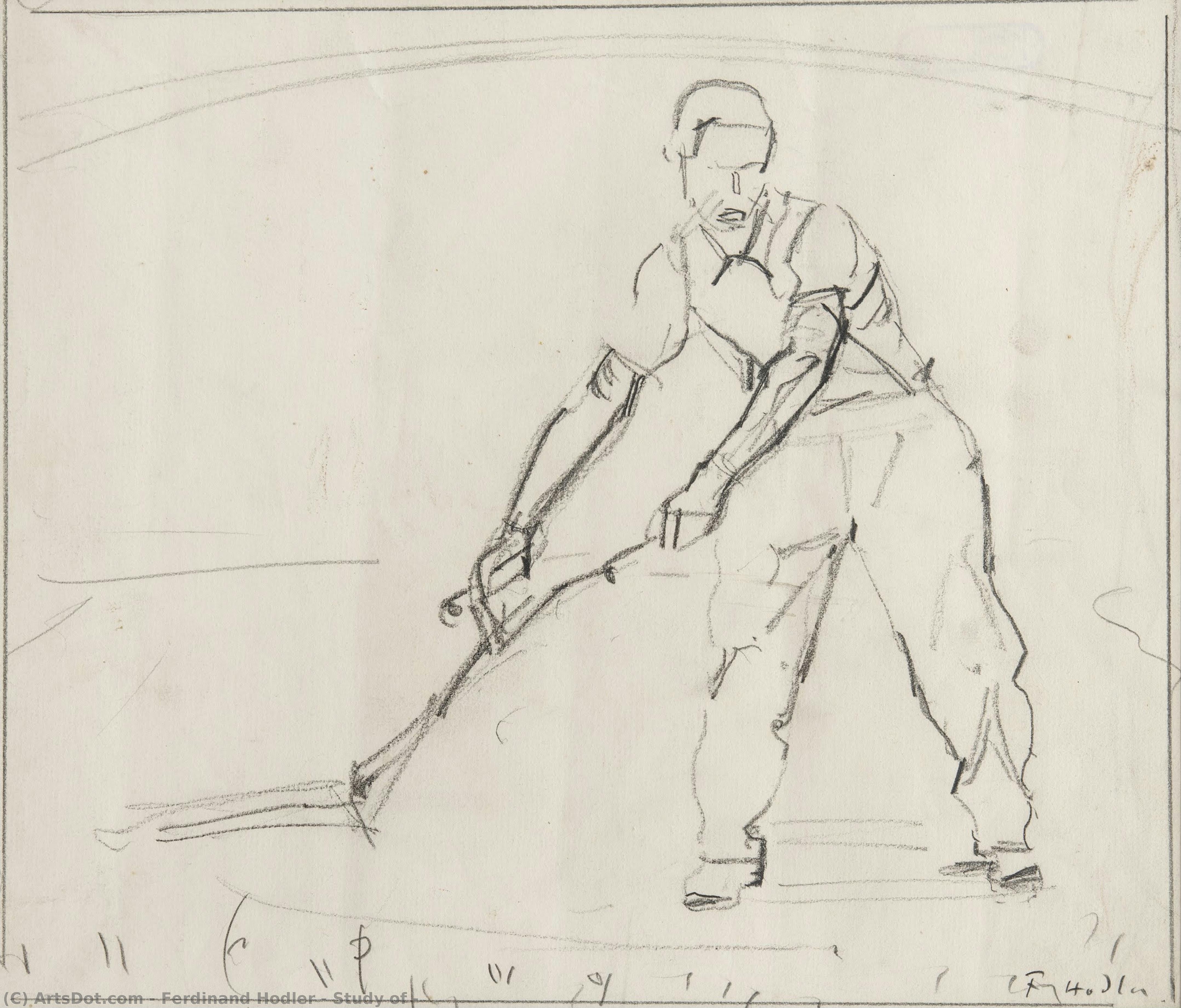 Studie Af Baseball — Ferdinand Hodler
