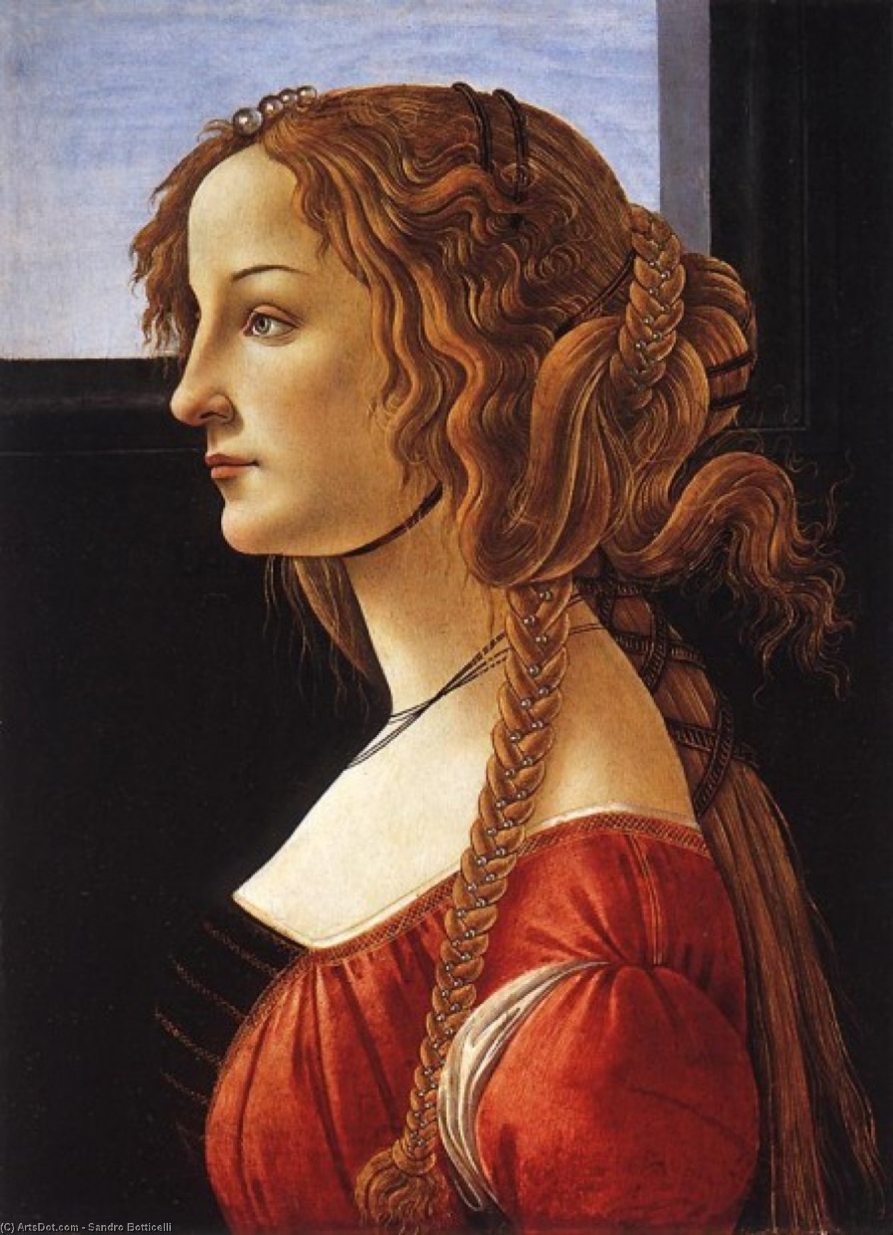 Sandro Botticelli - Portrett av en ung kvinne