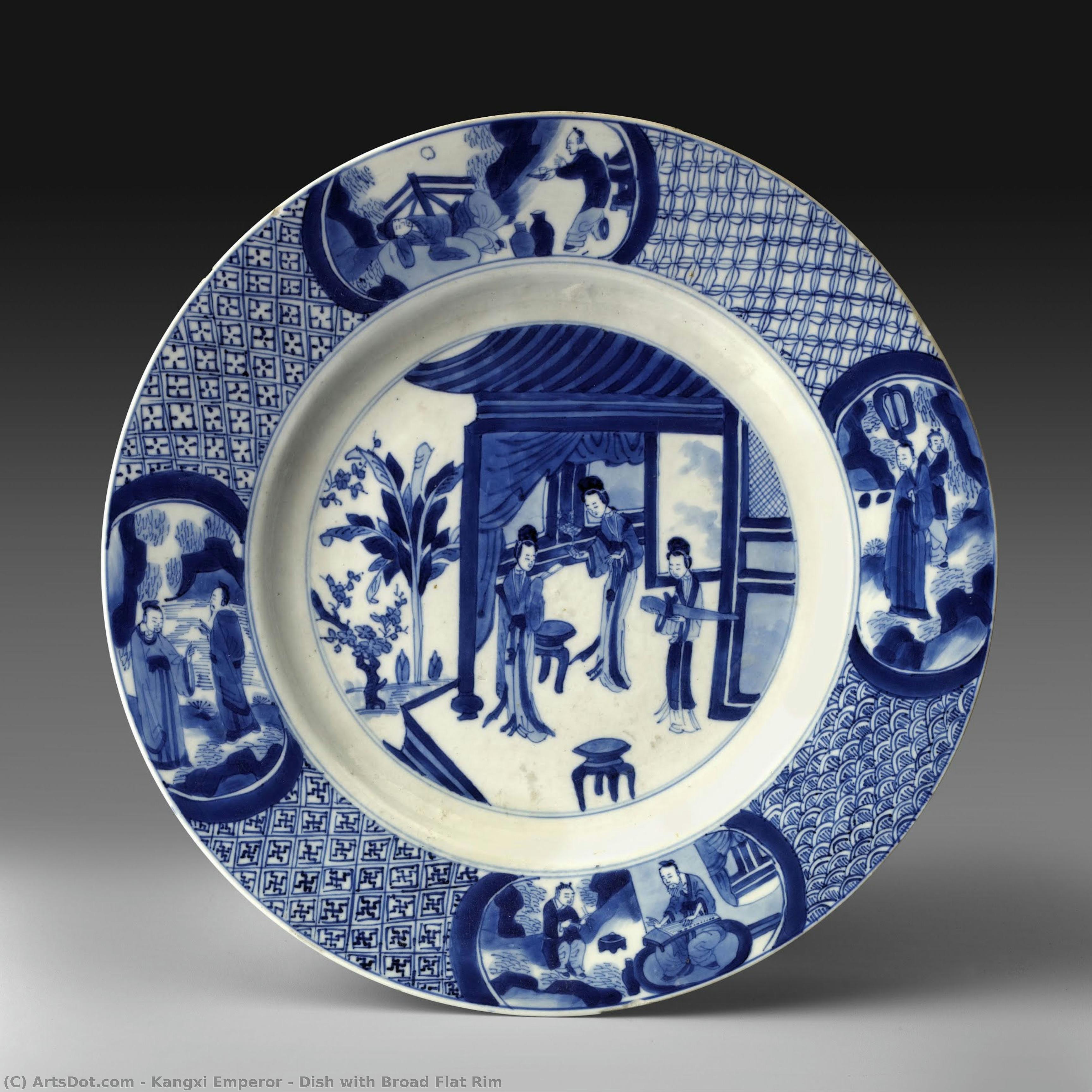Dish With Broad Flat Rim — Kangxi Emperor