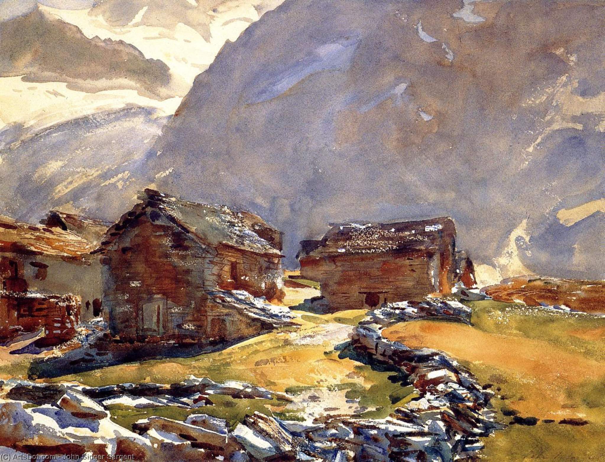 John Singer Sargent - Simplon Pass Chalets