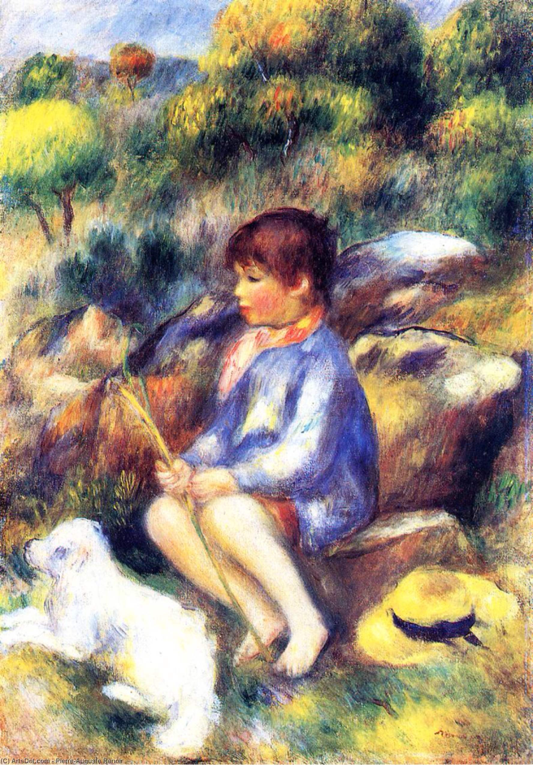 Young Boy By The River — Pierre-auguste Renoir