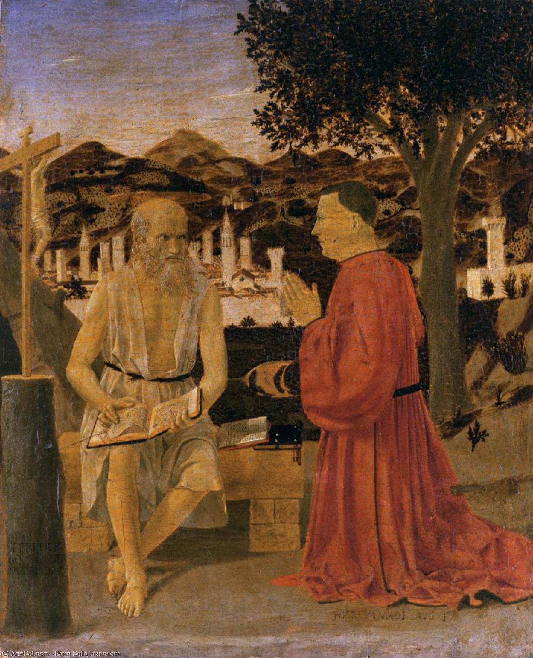 ピエロ・デッラ・フランチェスカ - St Jerome and a Donor
