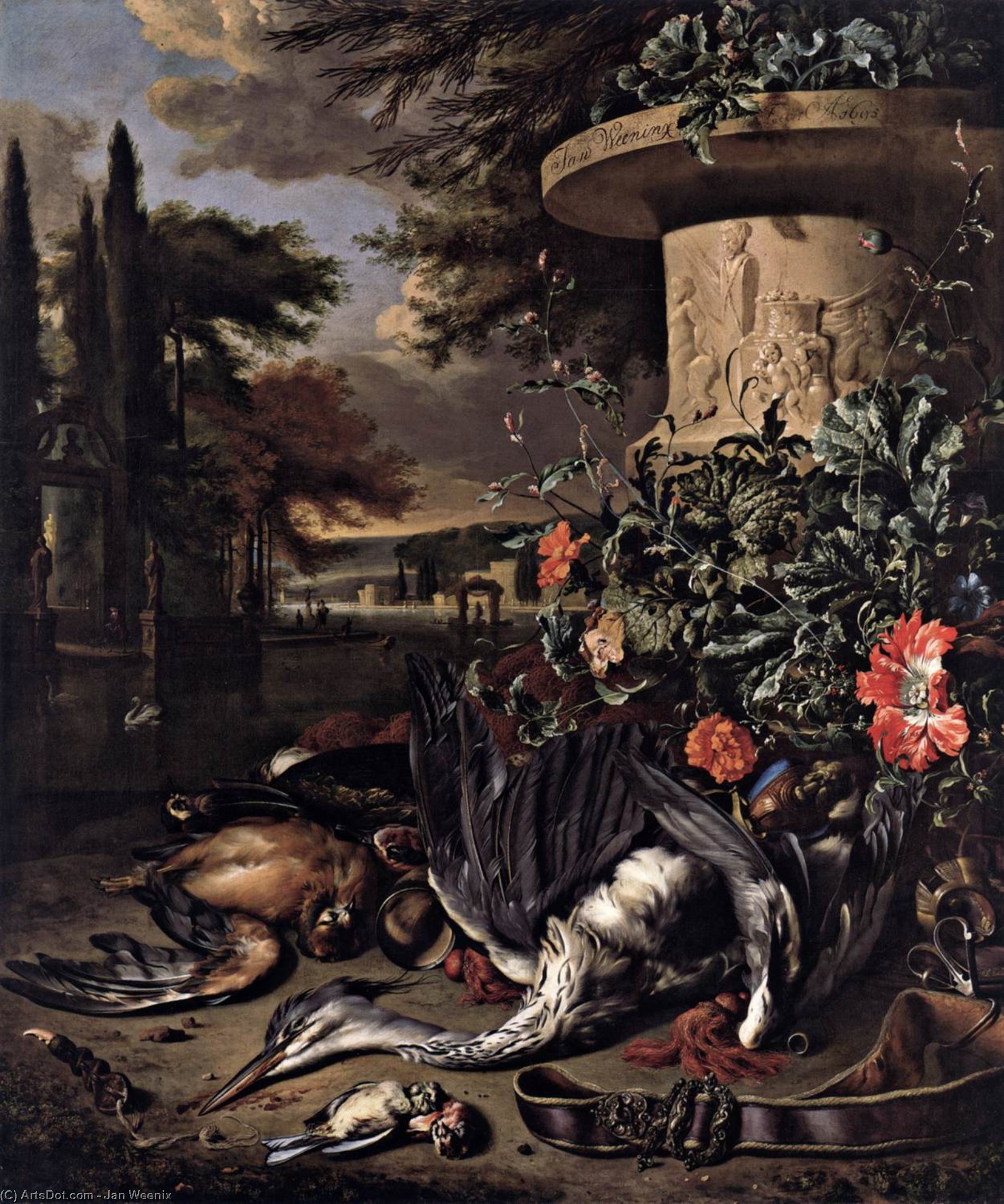 Gamepiece With A Dead Heron — Jan Weenix