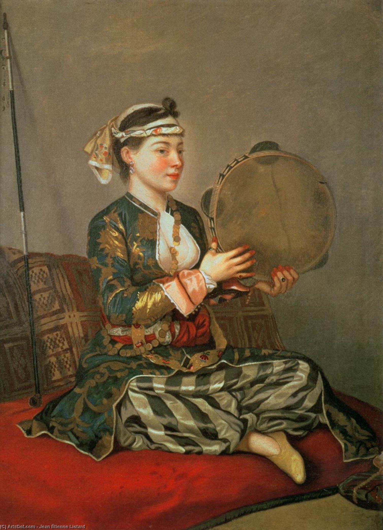 Turkish Woman With A Tambourine — Jean-étienne Liotard