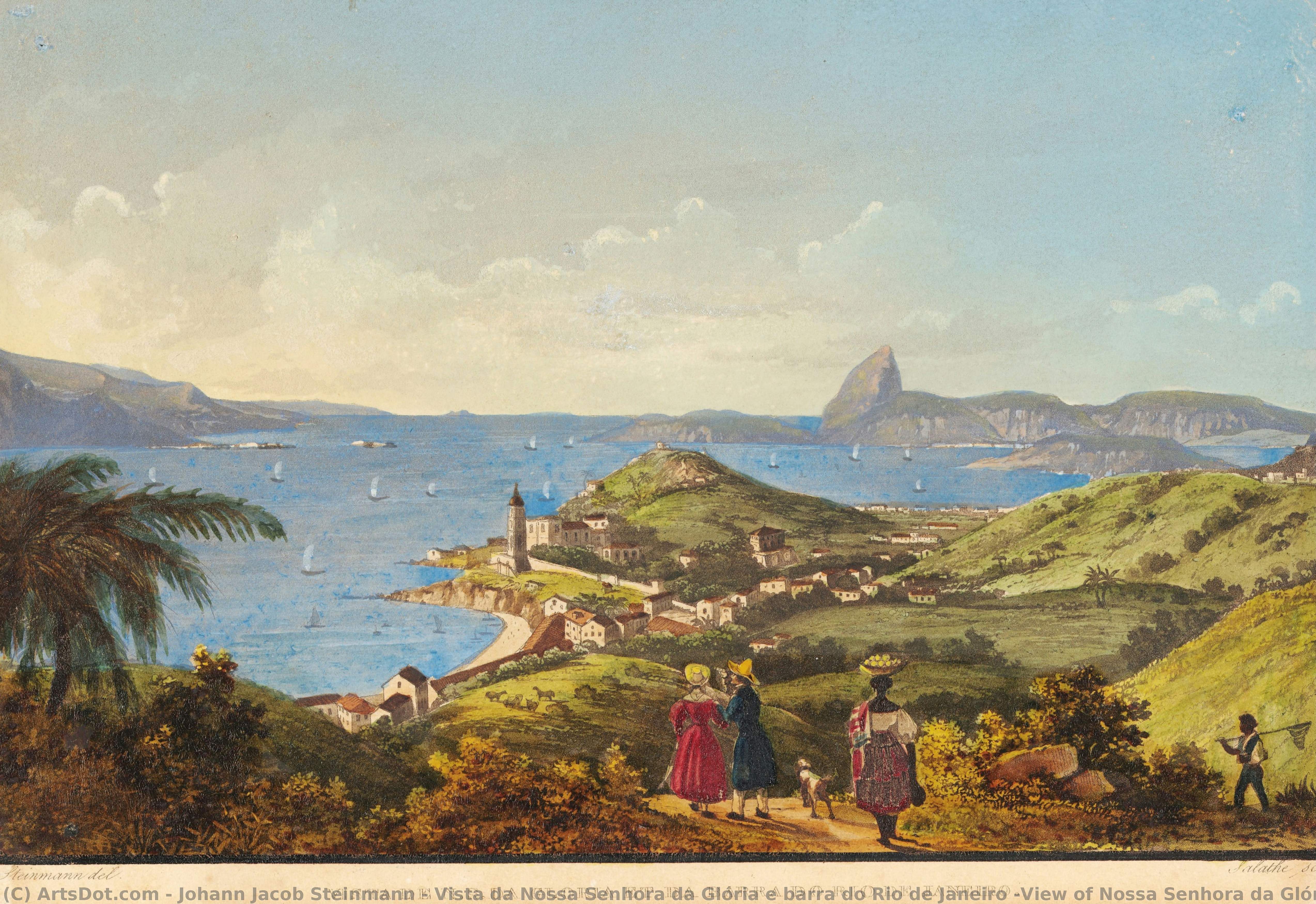 Vista Da Nossa Senhora Da Glória E Barra Do Rio De Janeiro [view Of Nossa Senhora Da Glória And Mouth Of Rio De Janeiro Bay] — Johann Jacob Steinmann