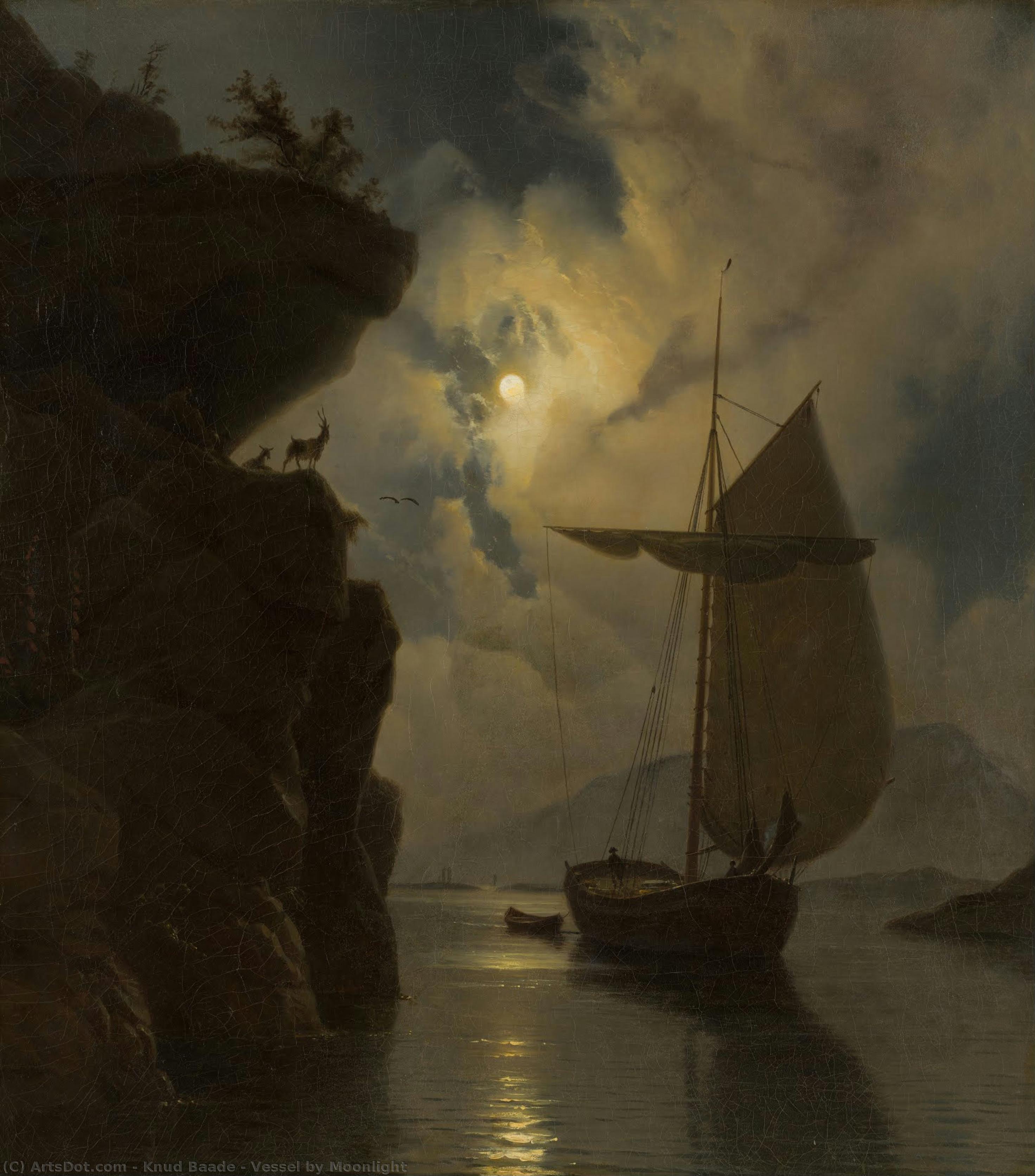 Vessel By Moonlight — Knud Baade