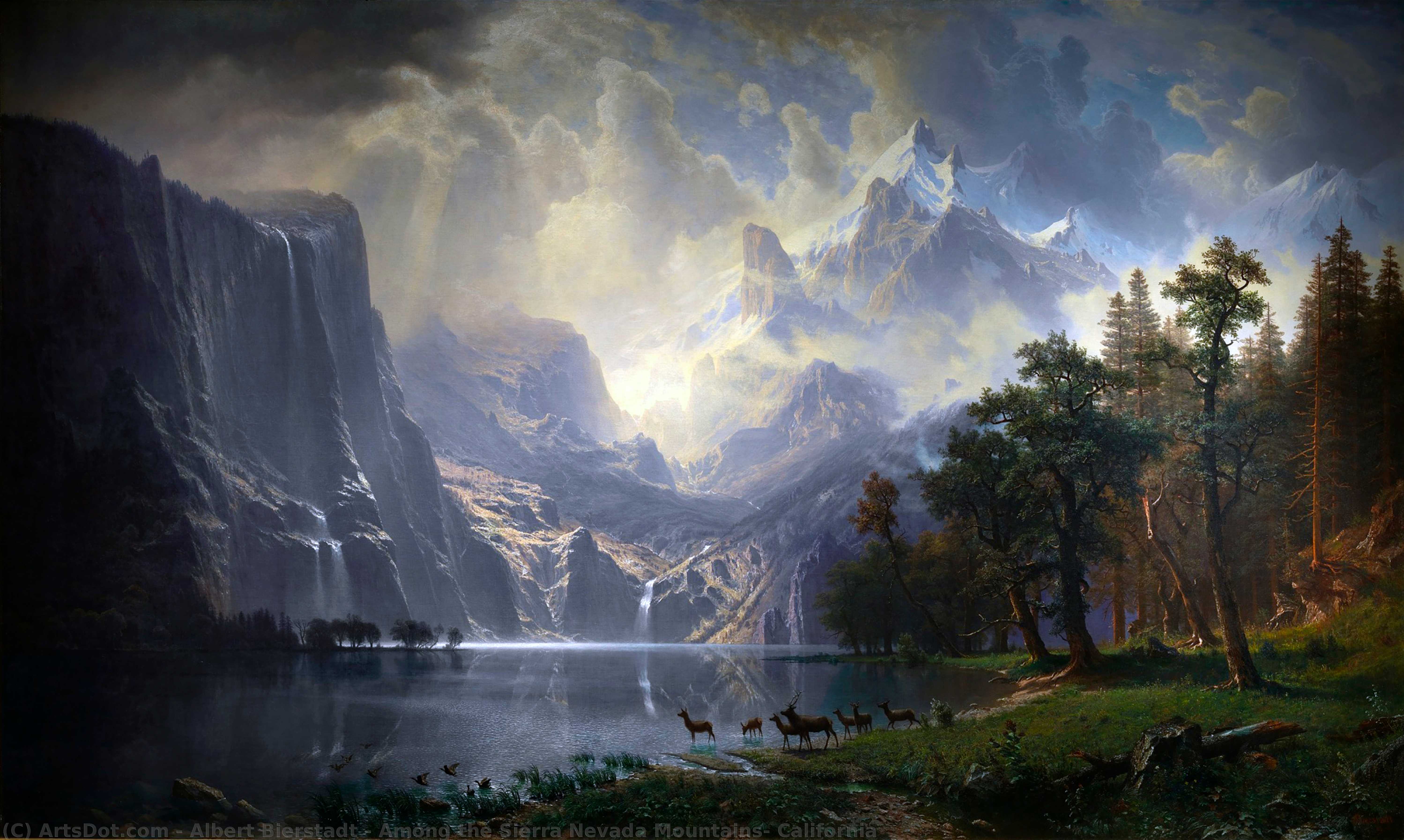 Među Planinama Sierra Nevada, Kalifornija — Albert Bierstadt