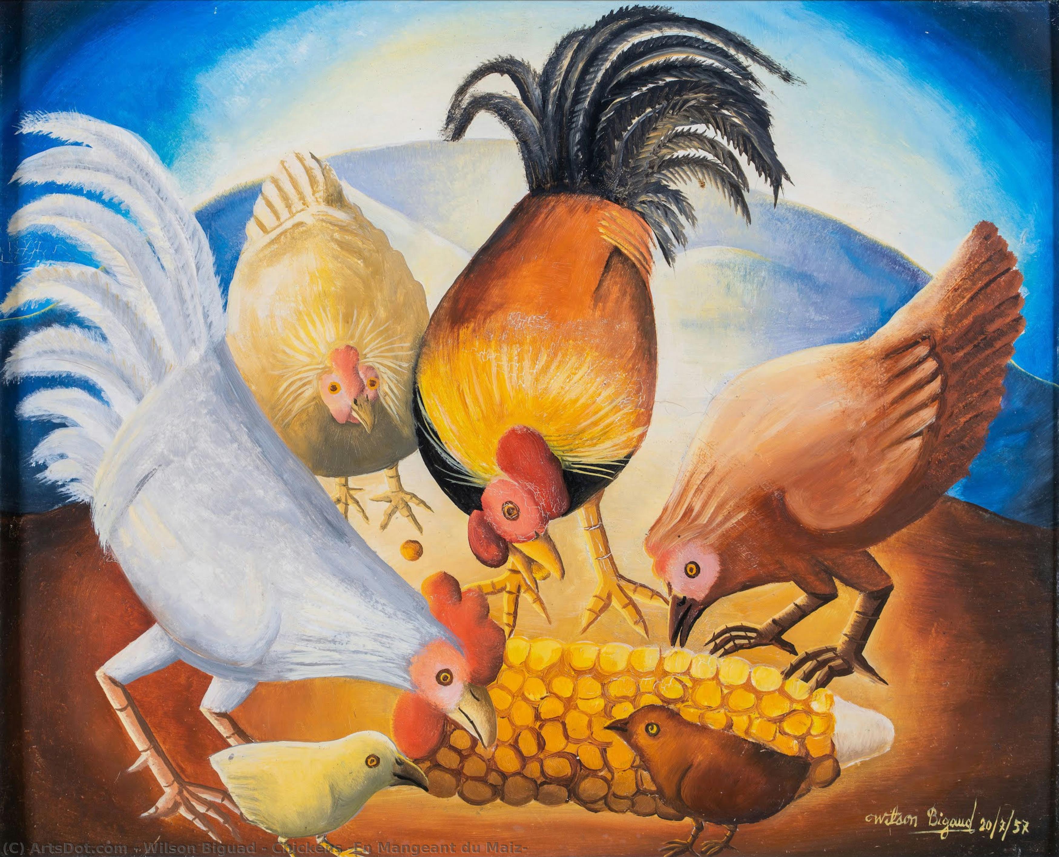 Chickens (en Mangeant Du Maiz) — Wilson Biguad, Modern