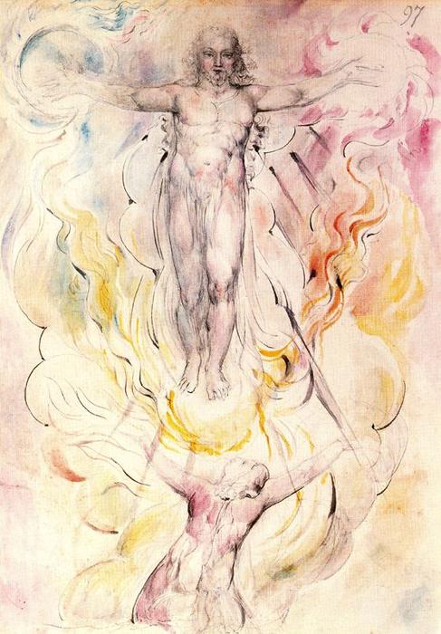 Dante Worshiping Christ — Vilém Blake