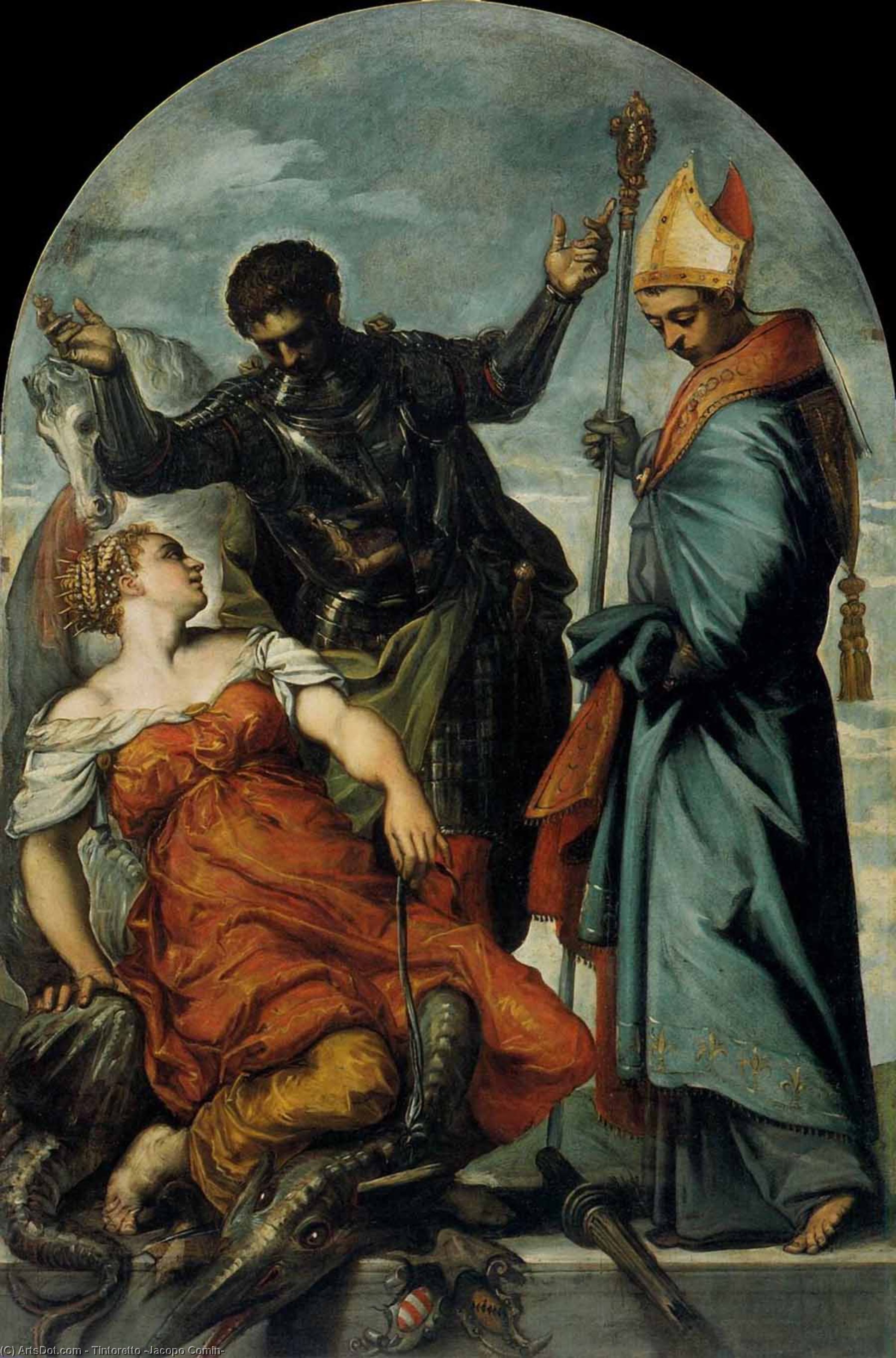 San Luis, San Jorge Y La Princesa — Jacopo Tintoretto
