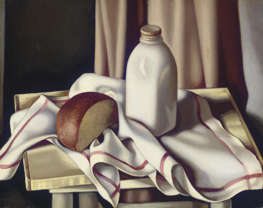 तमारा दे लेम्पिका - Nature morte à la bouteille de lait