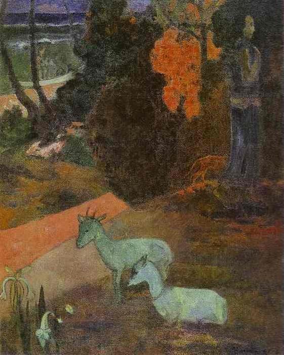 Гоген - Landscape with two goats
