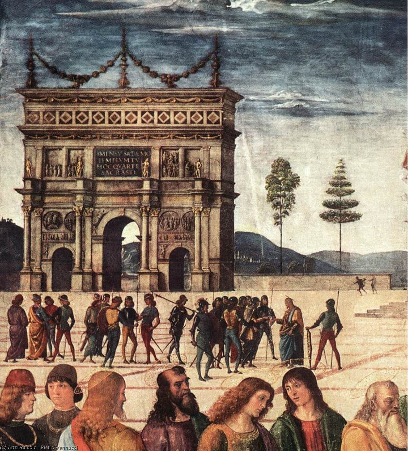 Kristus Gir Nøklene Til St. Peter (detalj 2) — Pietro Perugino
