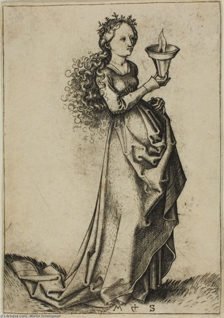 The First Wise Virgin — Martin Schongauer