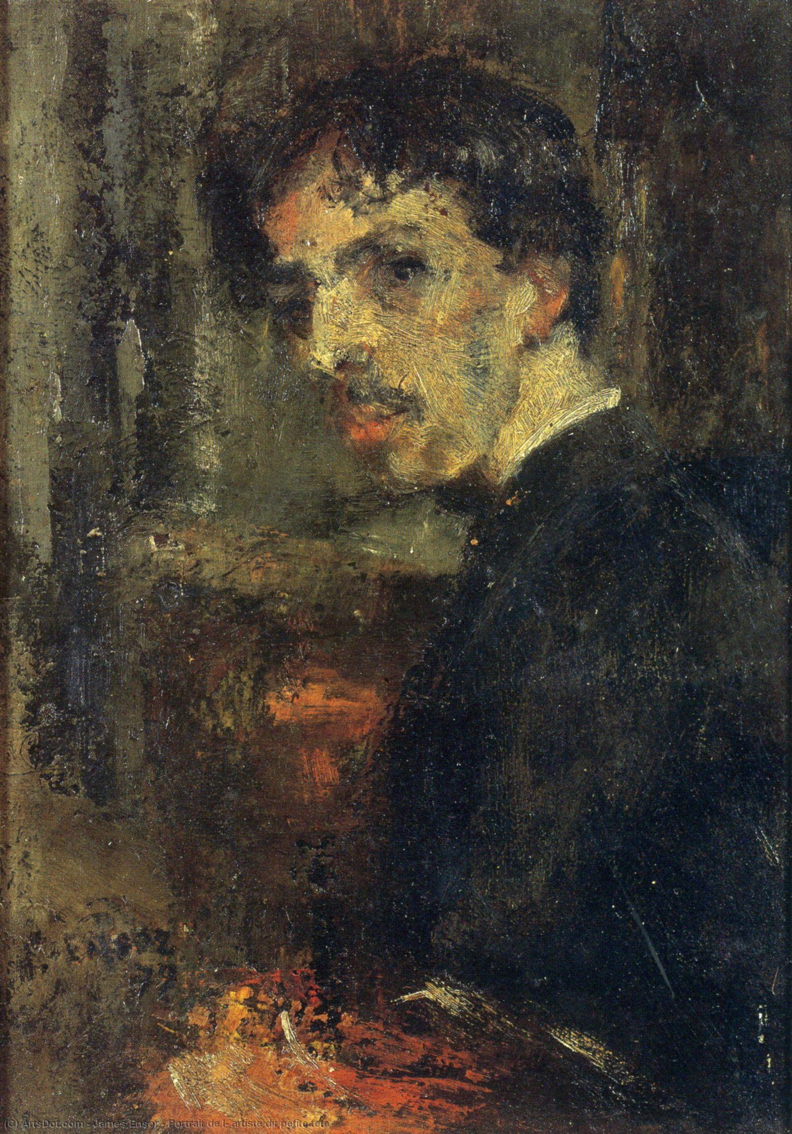 Retrato Del Artista Conocido Como Petit Tête — James Ensor