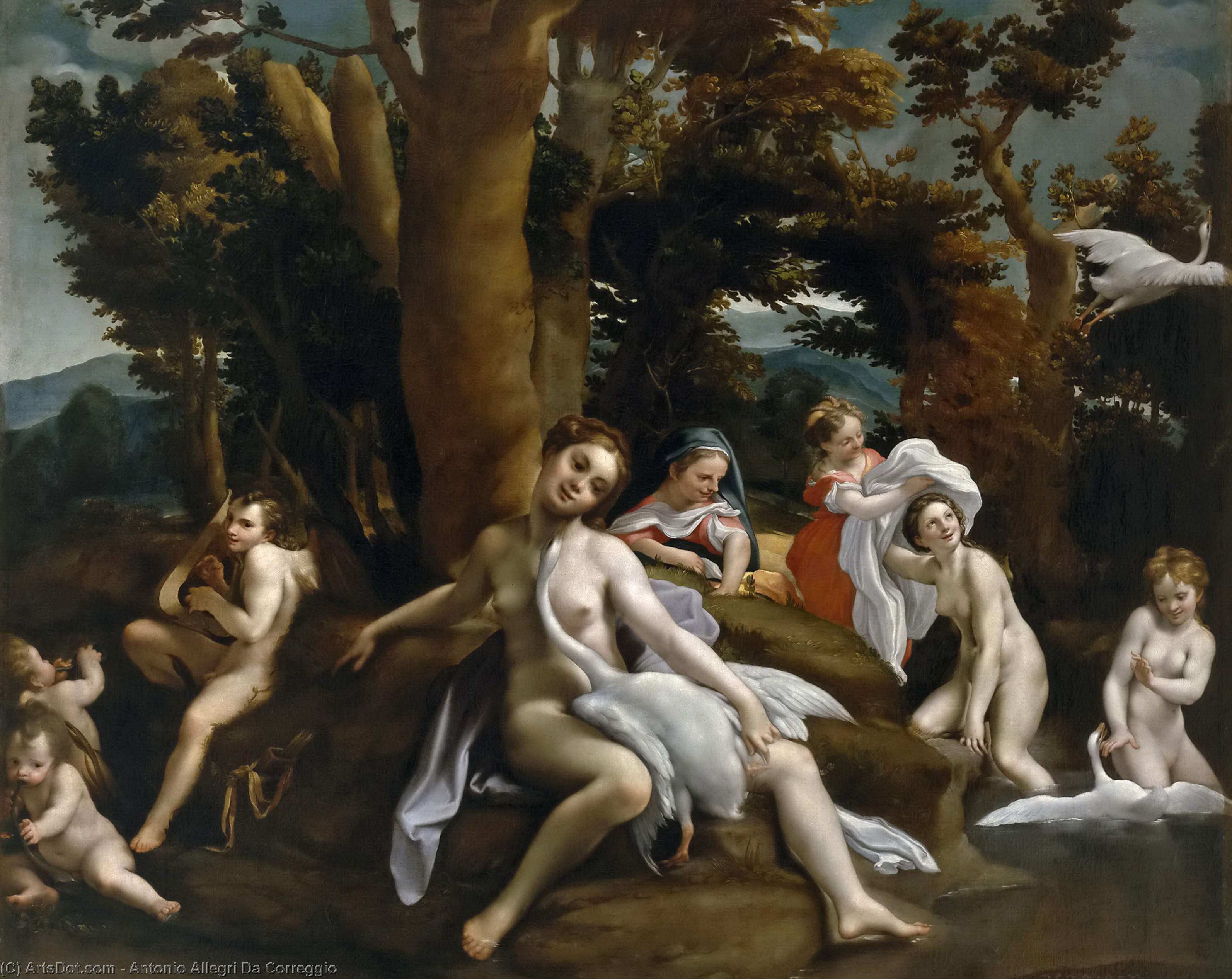 Leda A Labutě — Antonio Allegri Da Correggio