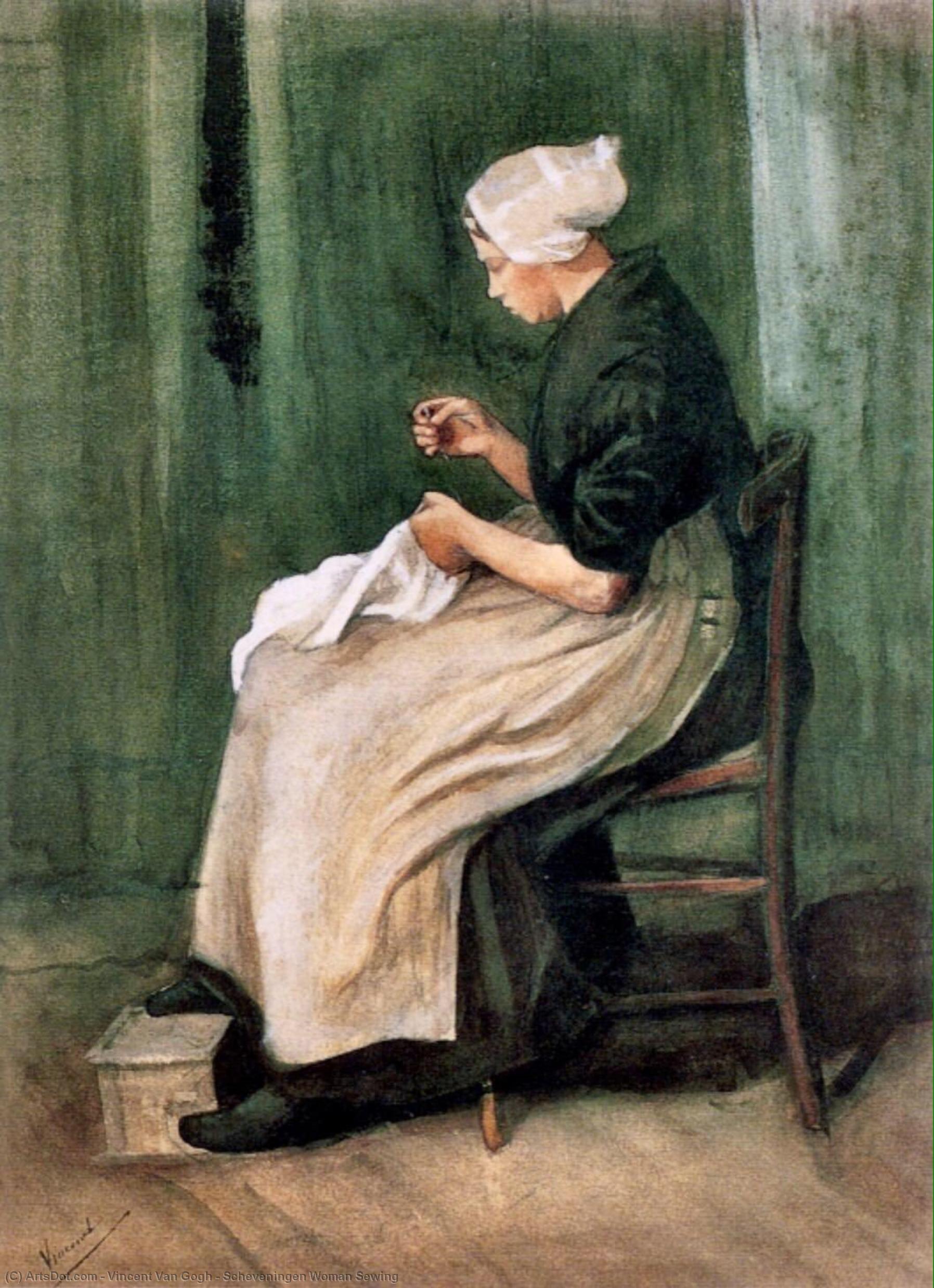 Donna Di Scheveningen Che Cuce — Vincent Willem Van Gogh