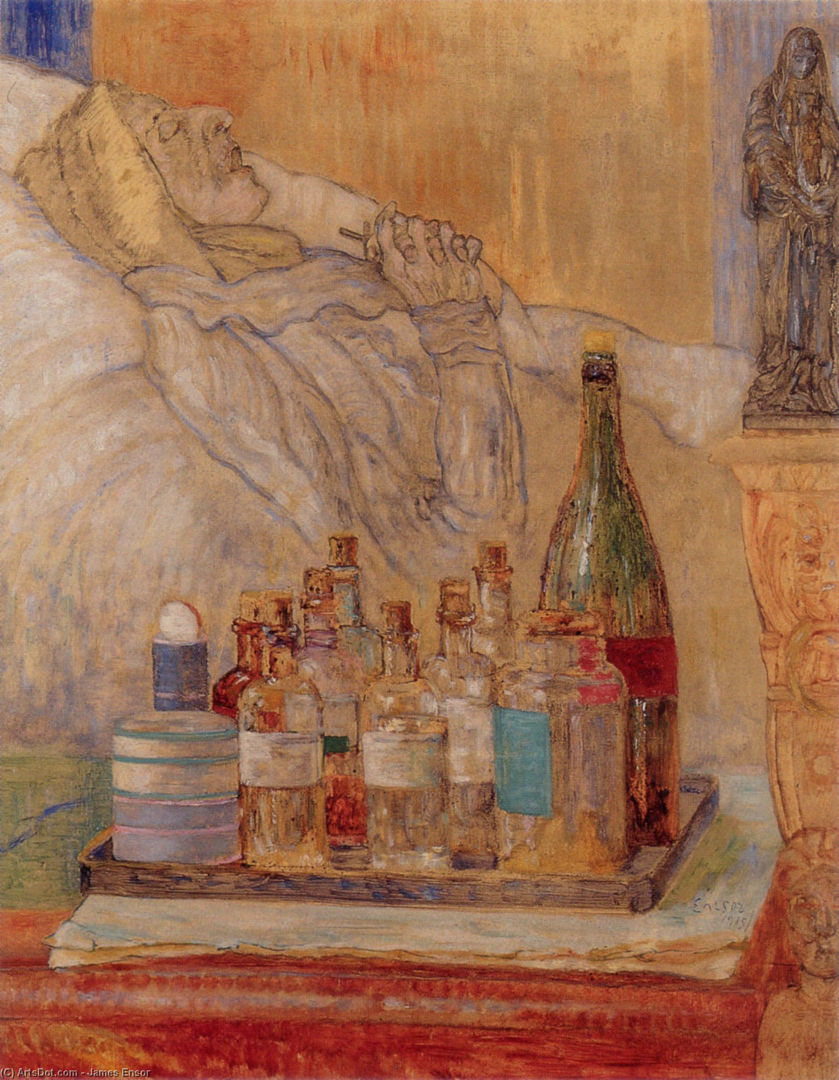 La Mère Décédée De L'artiste — James Ensor