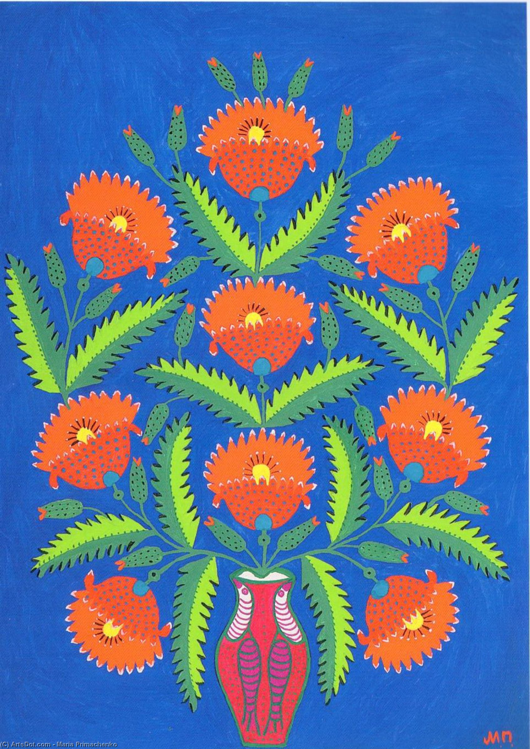 Red Poppies — Maria Primachenko