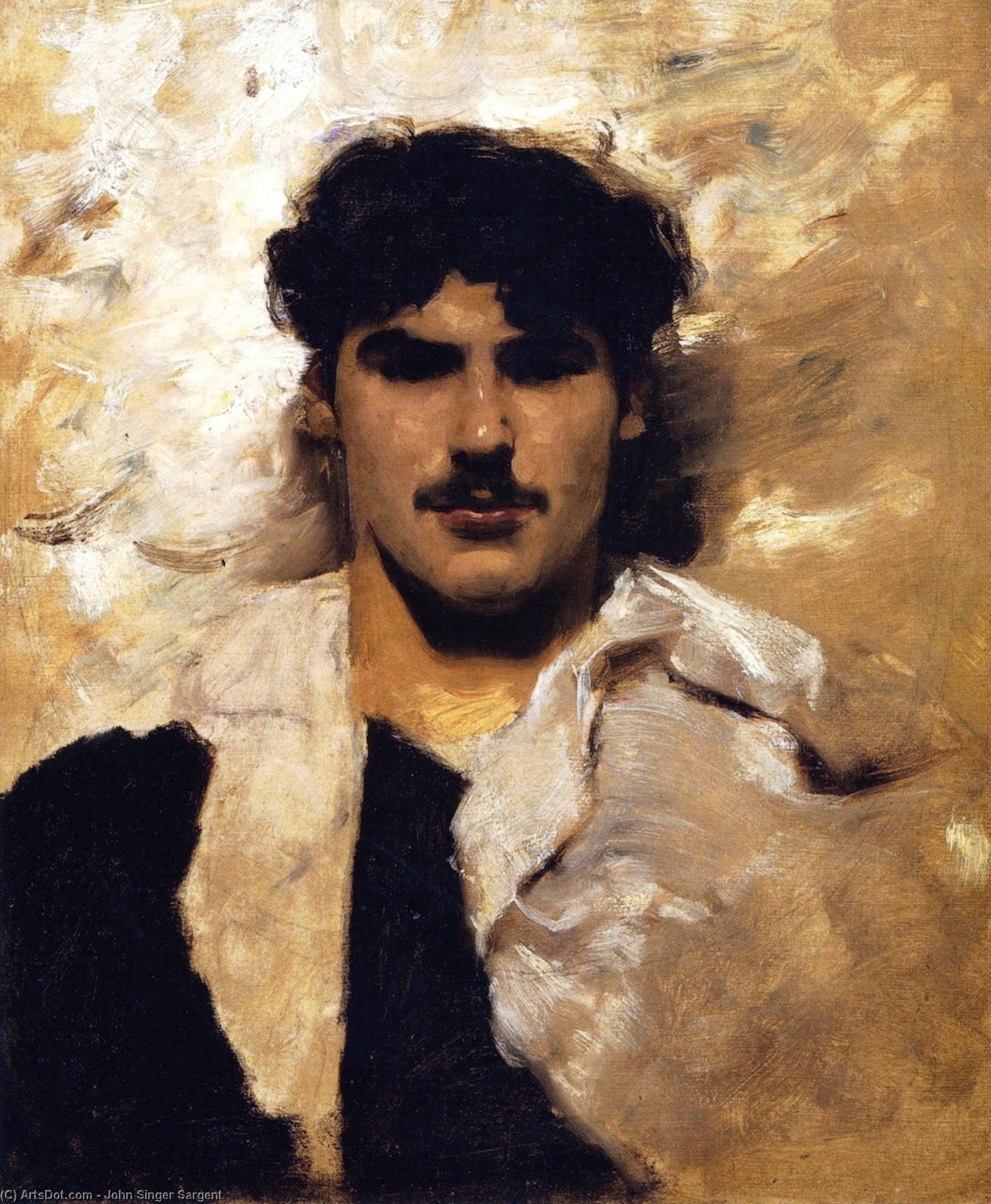 Kopf Eines Männlichen Modells — John Singer Sargent