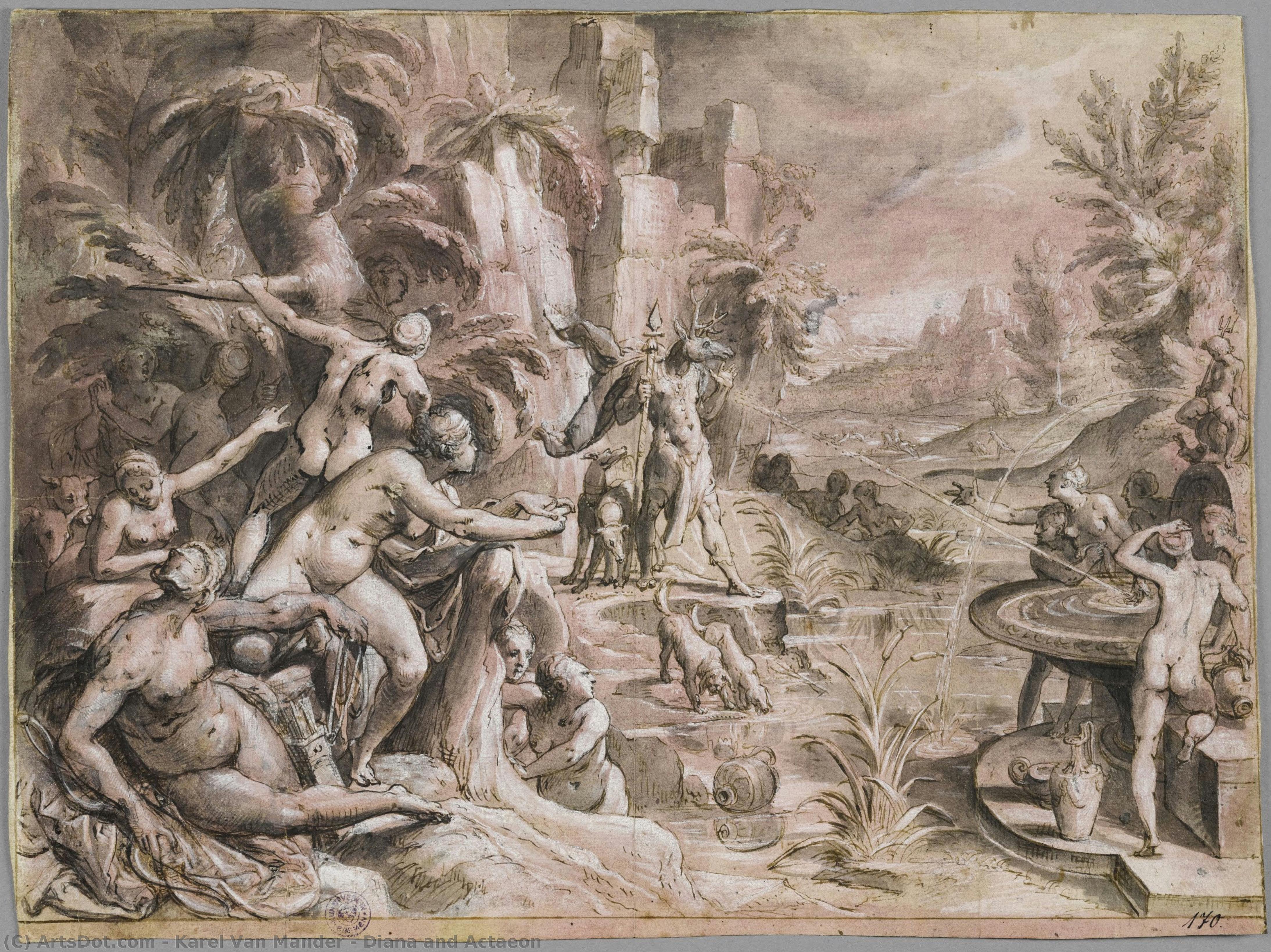 Diana And Actaeon — Karel Van Mander