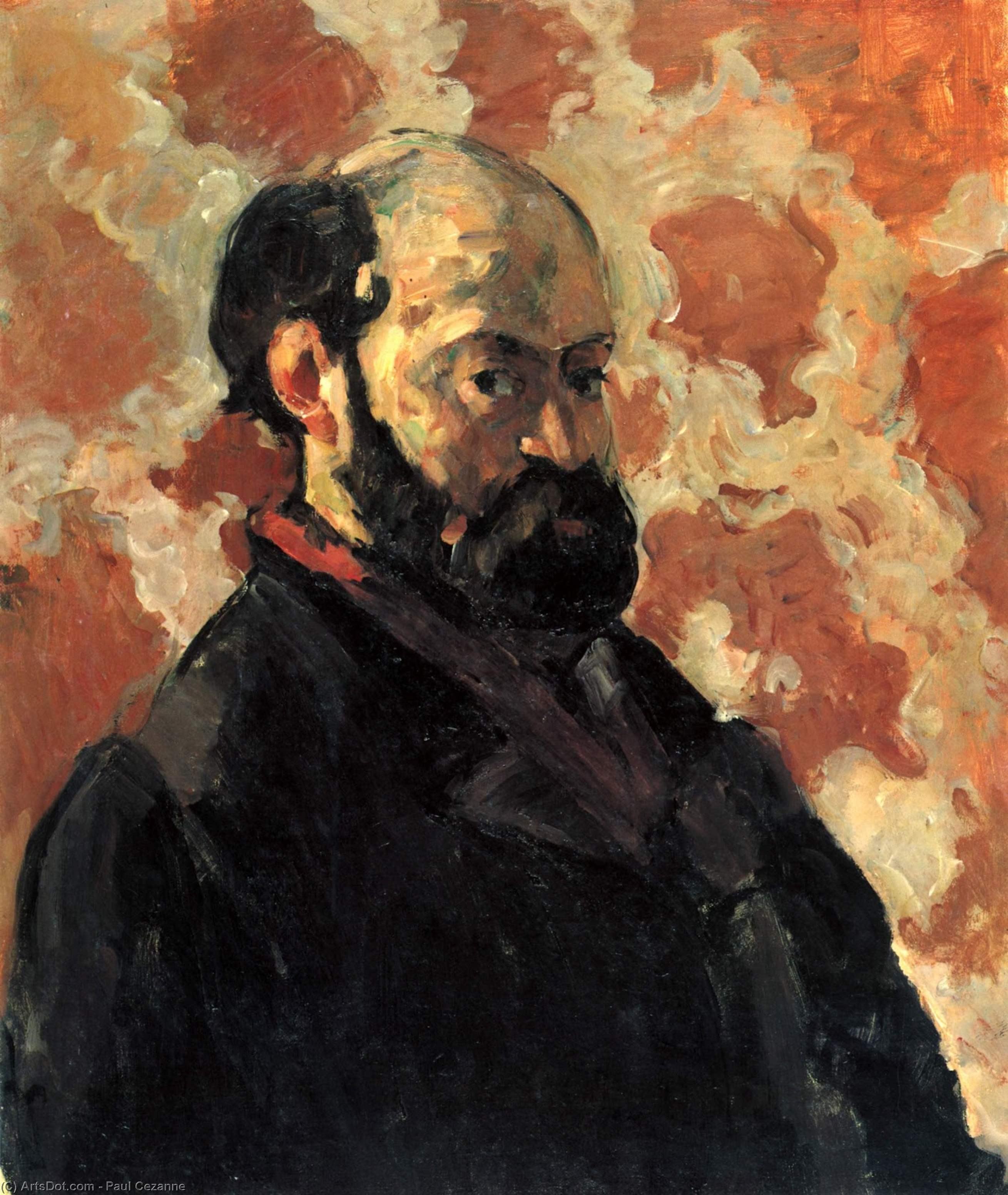 Paul Cézanne - Self-portrait in front of pink background